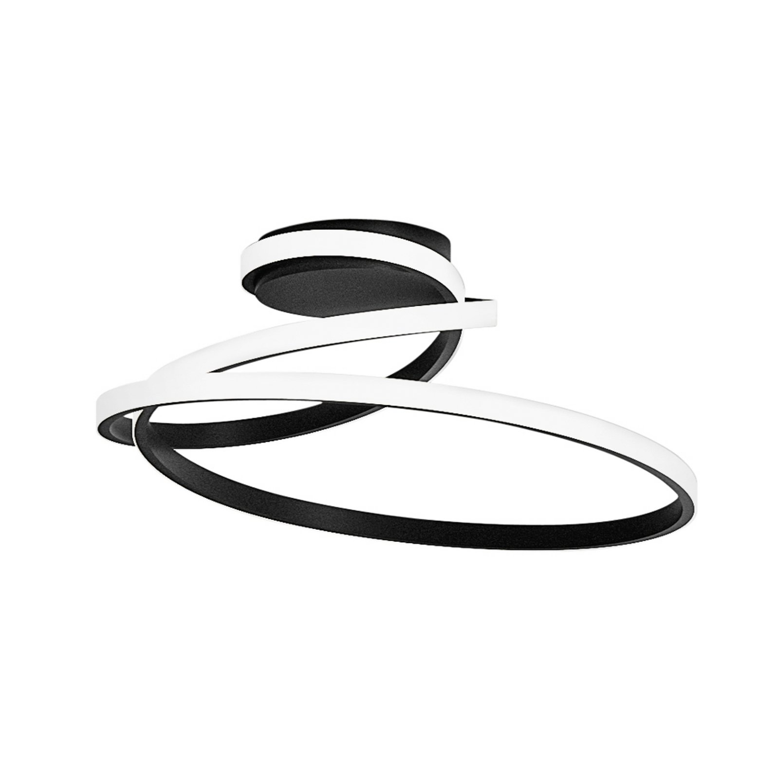 stropné LED svetlo COASTER, čierne, dĺžka 50 cm, kov, CCT