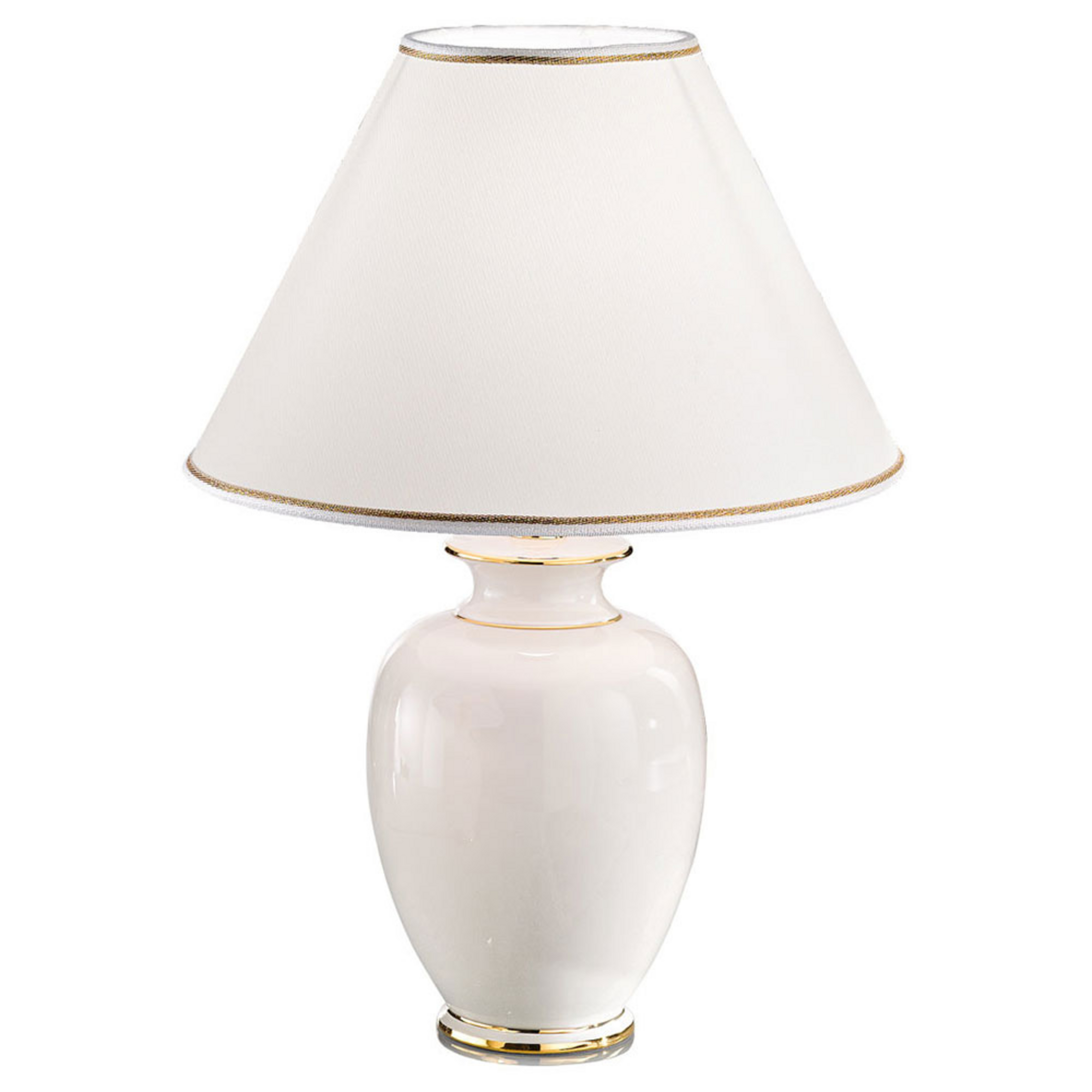 Austrolux Lampe à poser Giardino Avorio, 40 cm, céramique, blanc