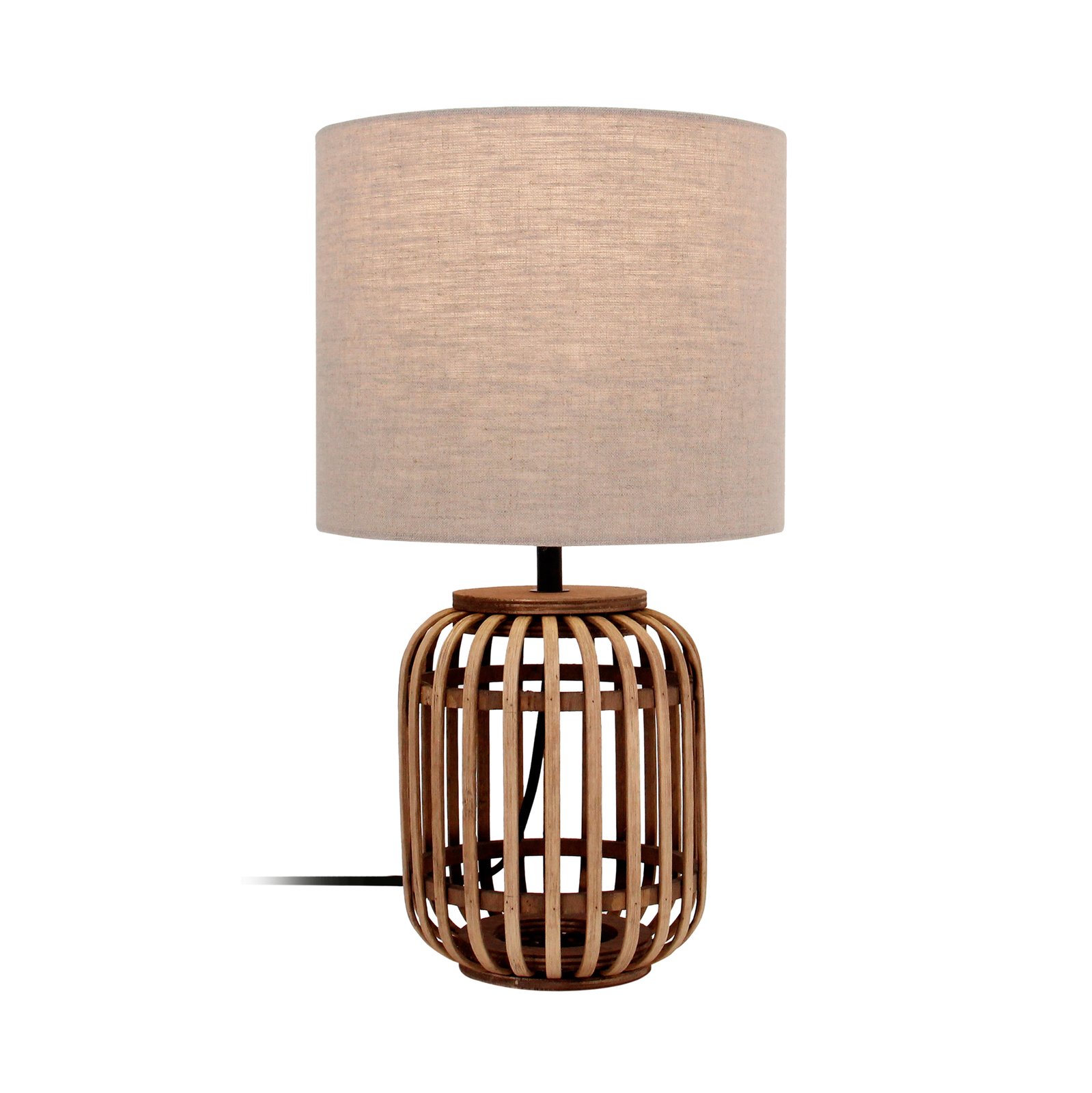 Marzanna Table Lamp Grey/Wood - Lindby