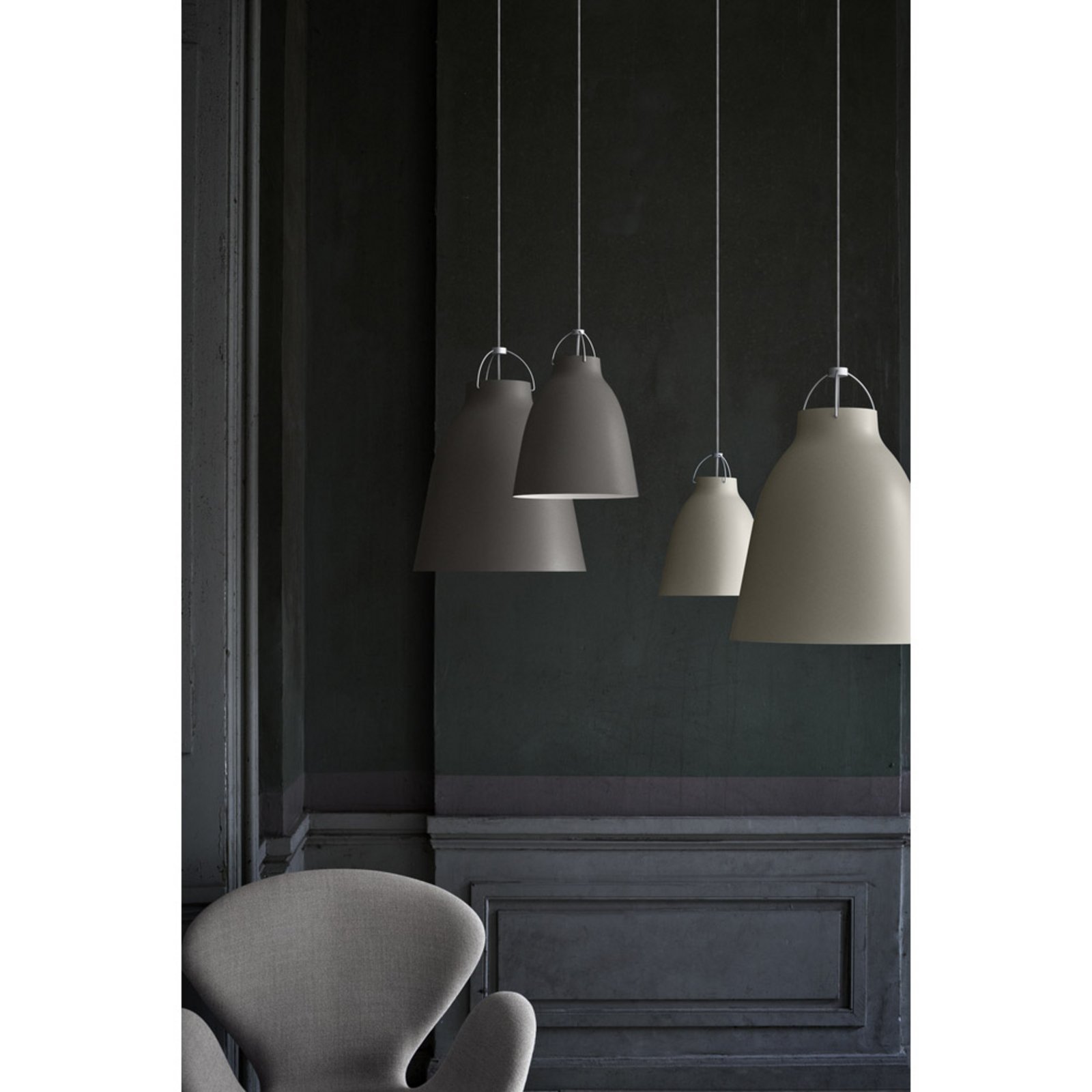 Caravaggio™ P1 Pendant Matt Grey45 - Fritz Hansen