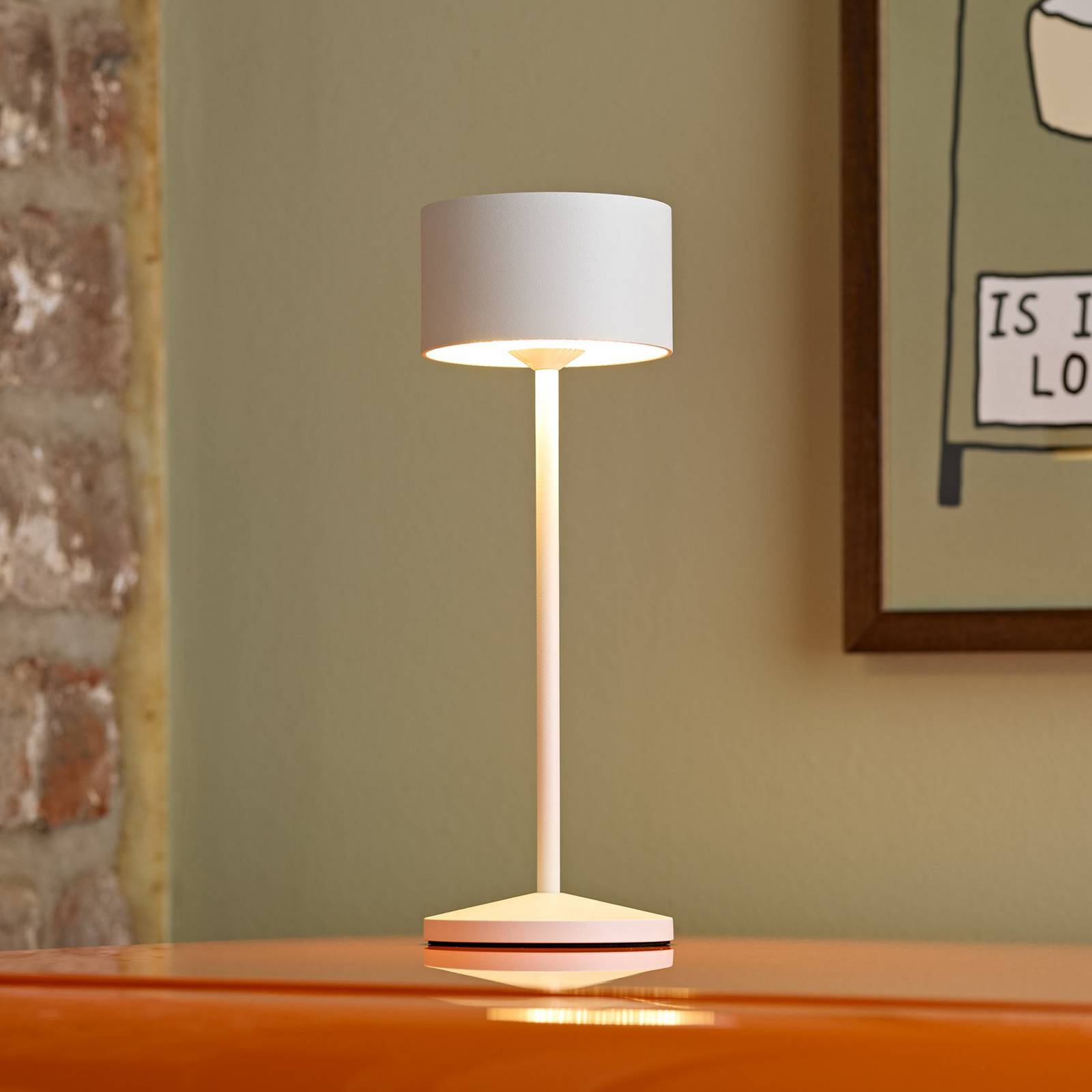 LED-Akku-Tischleuchte Veluna, weiß, 3er-Set, 25 cm, IP44 günstig online kaufen