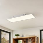 Lindby LED panelis Quais, 30 x 80 cm, balts, alumīnija, 4000K