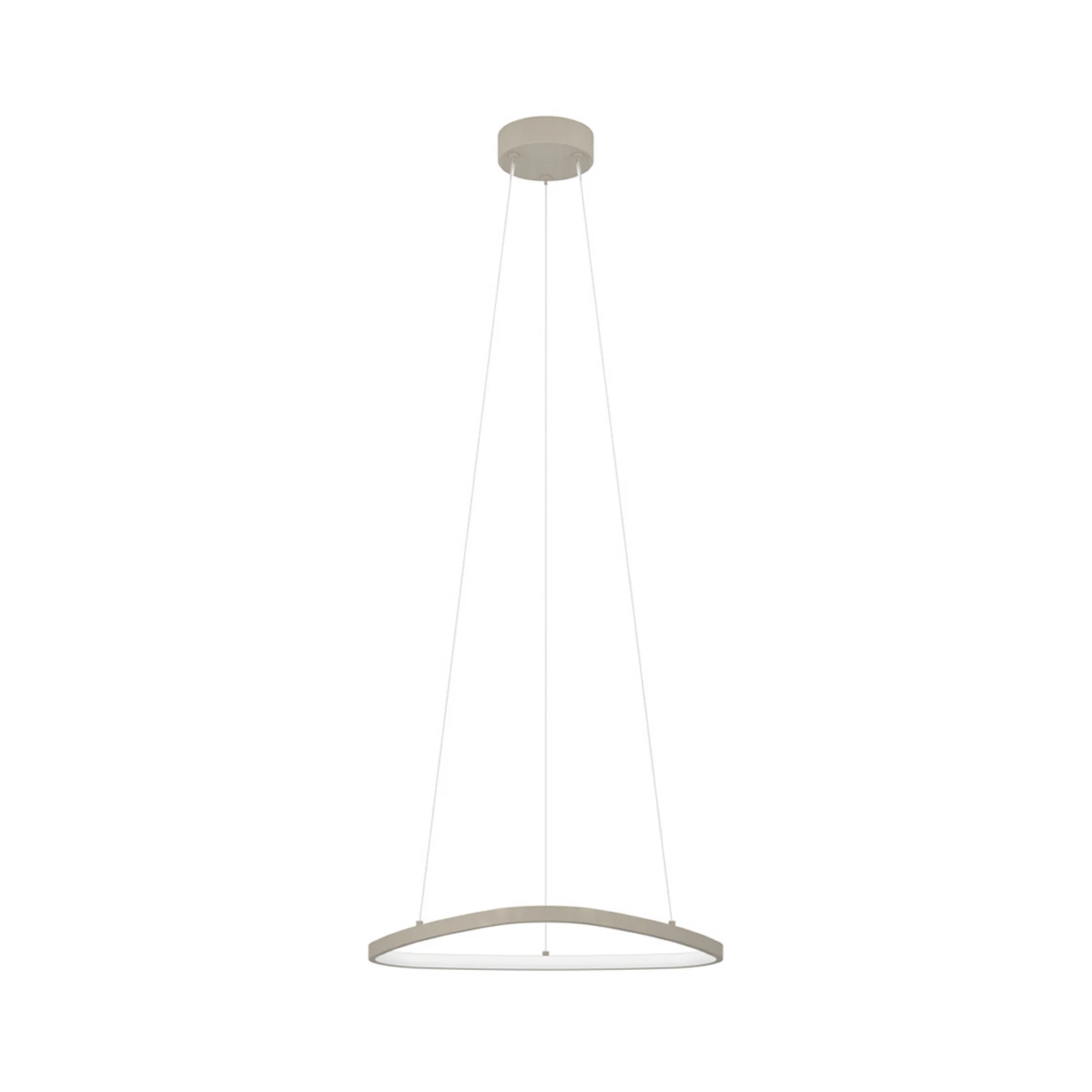 LED závesné svietidlo EGLO LEPORANO, béžové, Ø 54 cm, CCT, kov