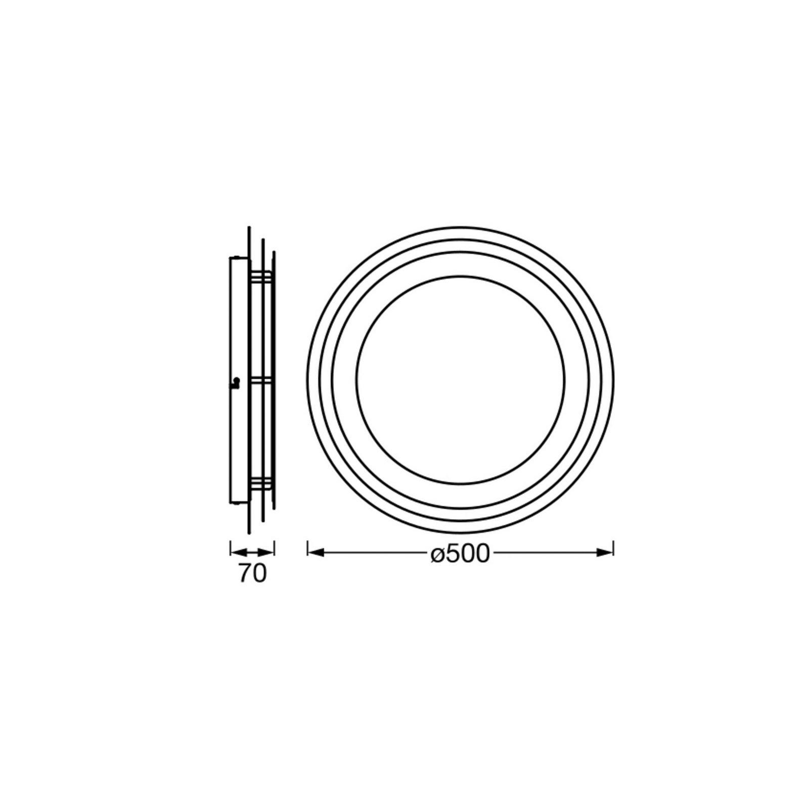 Lampa sufitowa LED OSRAM ORBIS SPIRAL LAYER, biała, Ø 50 cm