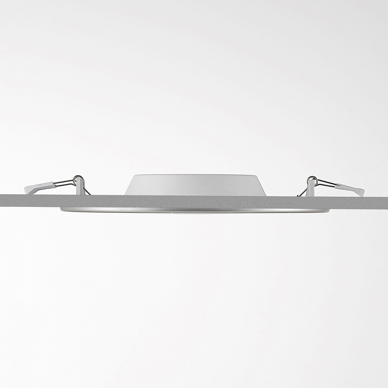 Prios Cadance LED-downlight, sølv, 22 cm