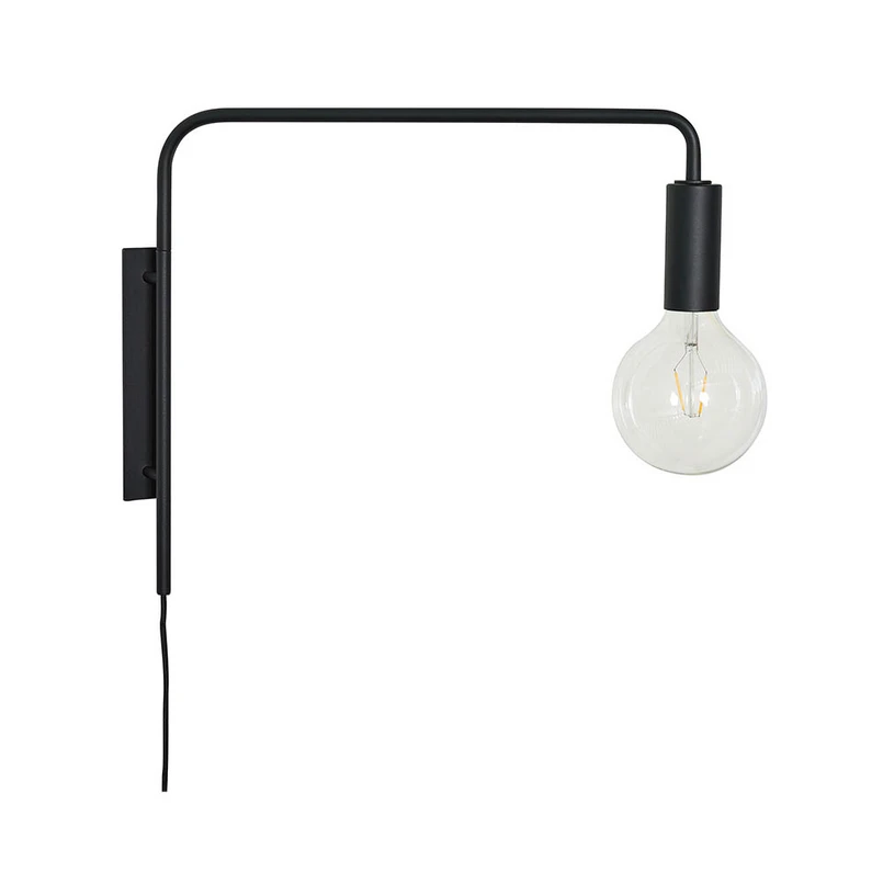 Produktfoto för Hübsch - Serendipity Wall Light - Vägglampa - Black - 47x6xh42cm, E27