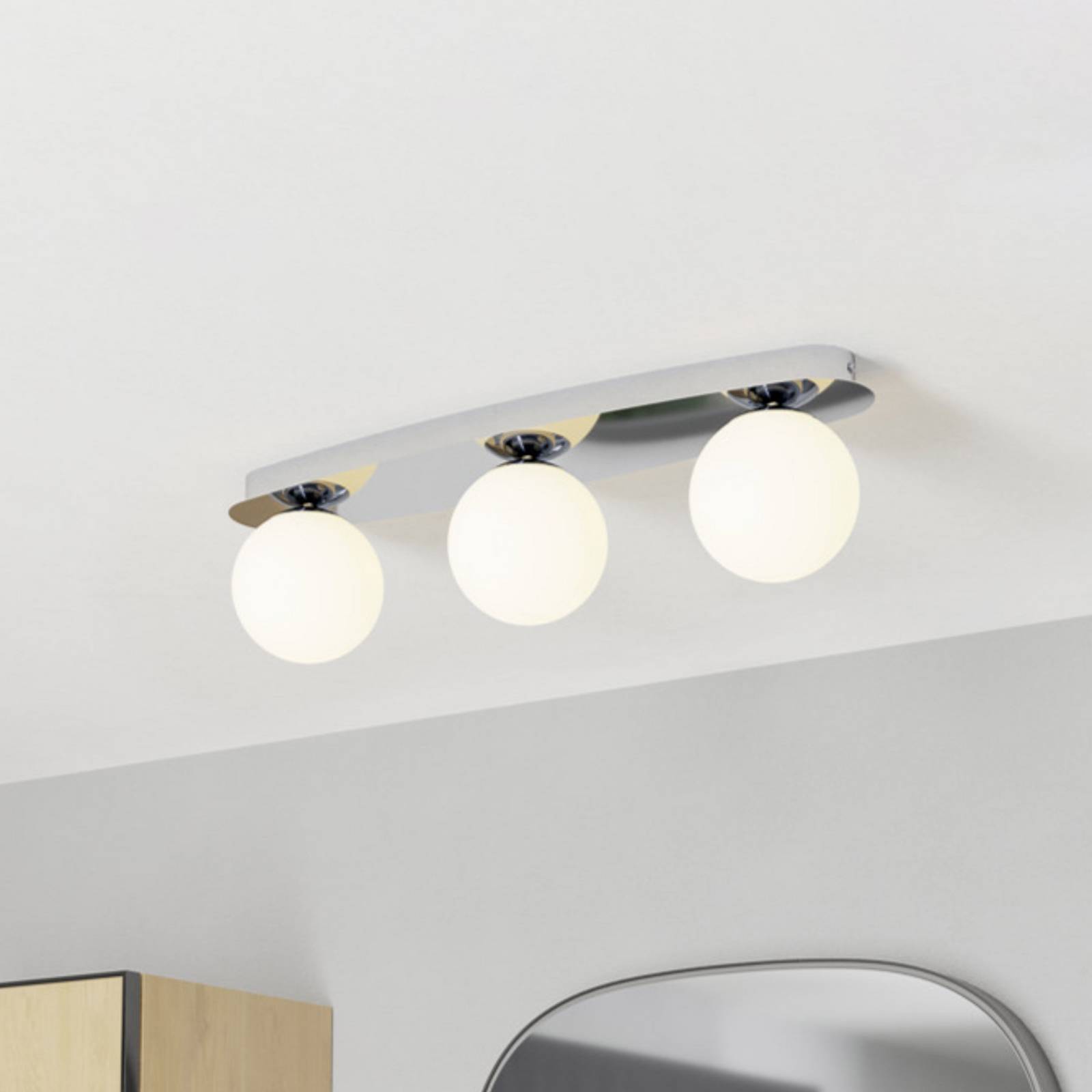 Lampa sufitowa EGLO CASTROVIDO, chrom, 58 cm, 3-punktowa, IP44, G9-LED