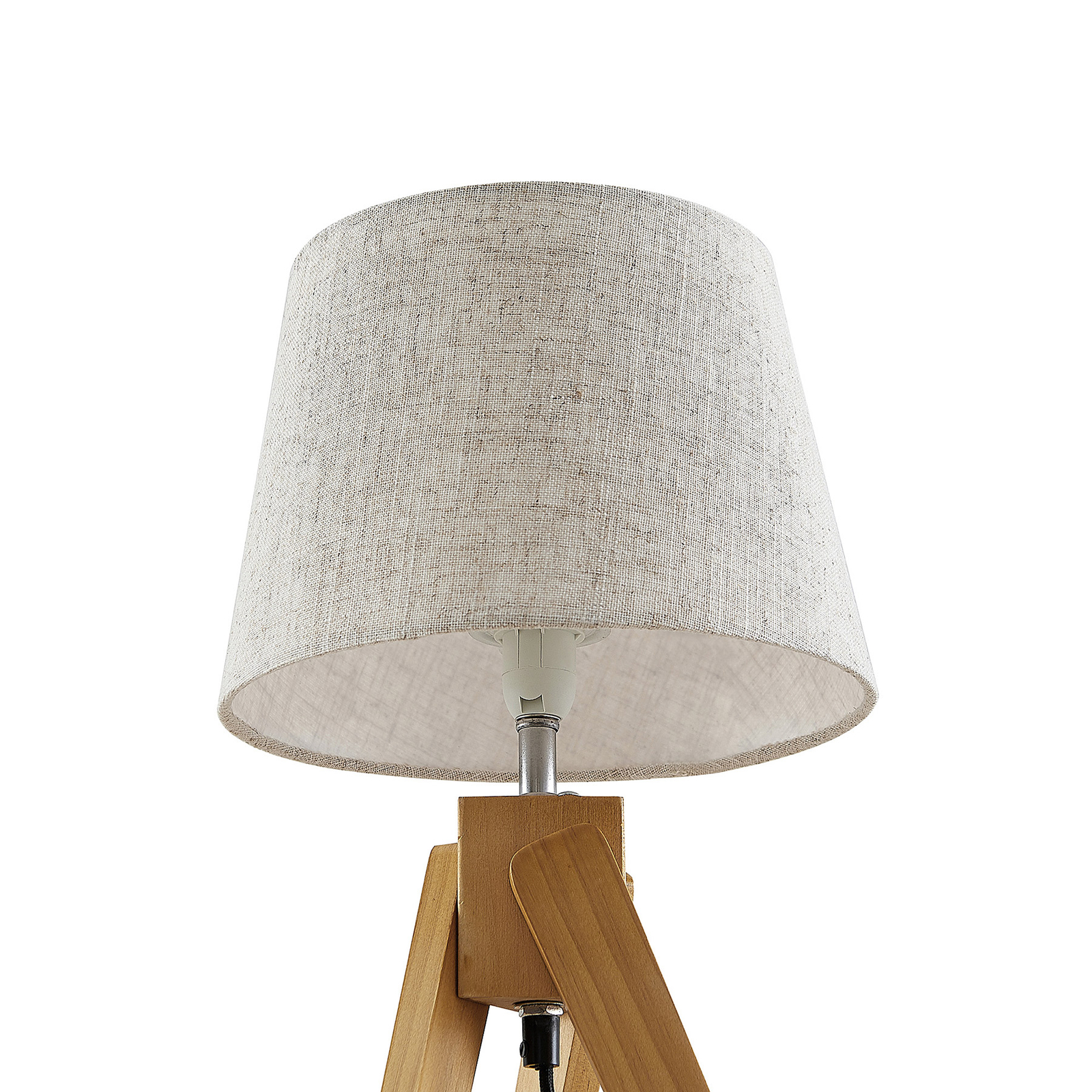 Lindby Delara tripod tafellamp met stoffen kap