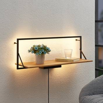 Lindby Rianita LED wall shelf with light, 80 cm