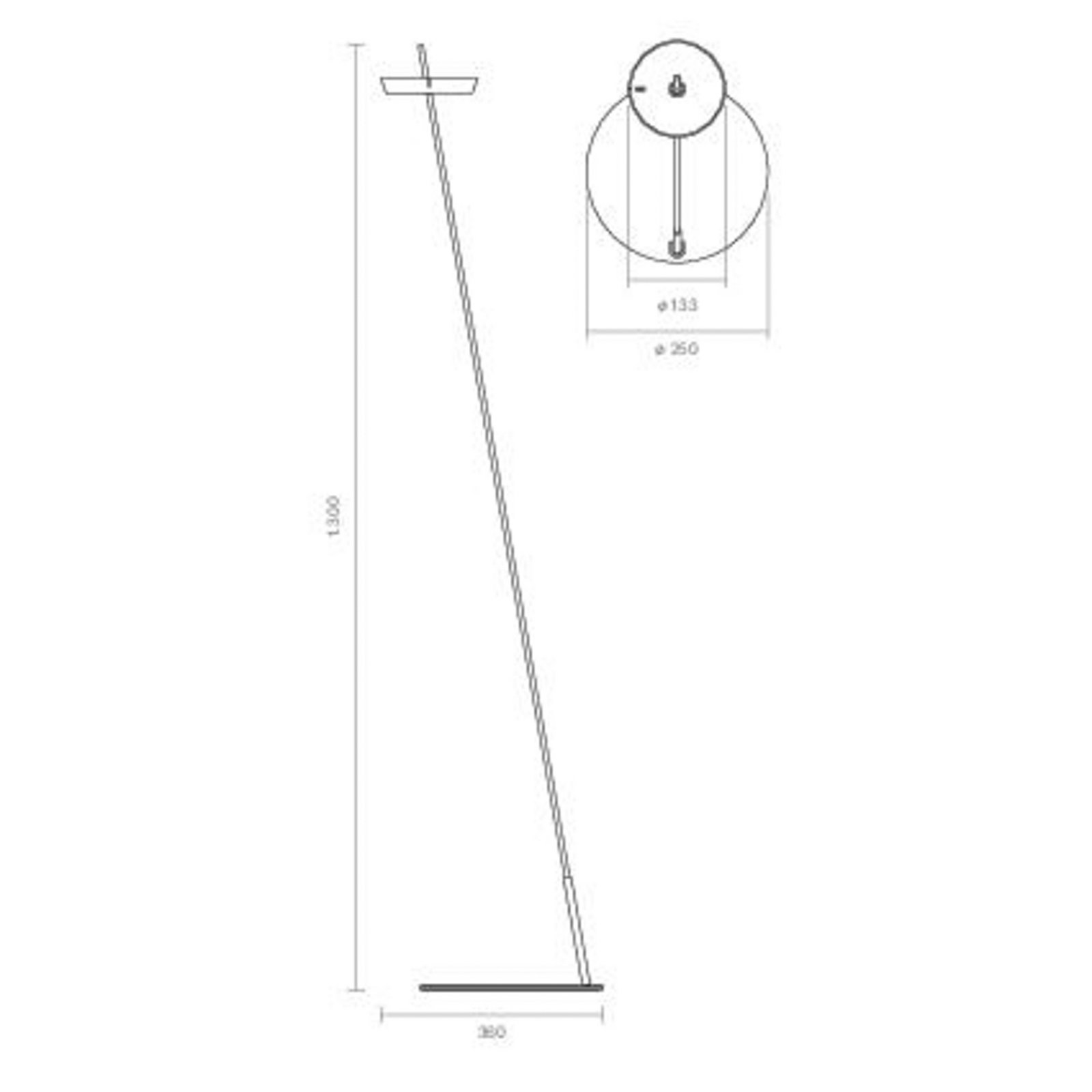 LED-akku-maavalaisin Mahina, valkoinen, korkeus 130 cm, metalli, CCT
