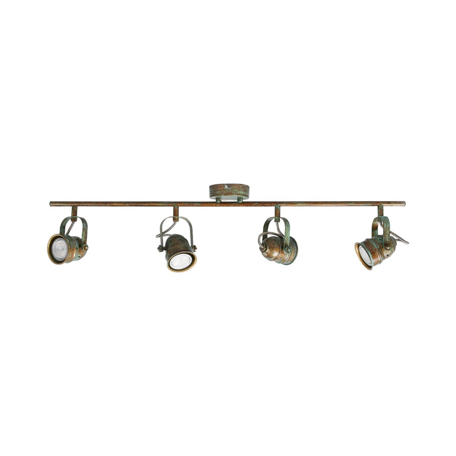 Lindby spot pour plafond Leonor, 4 lampes, vert, métal, 78 cm