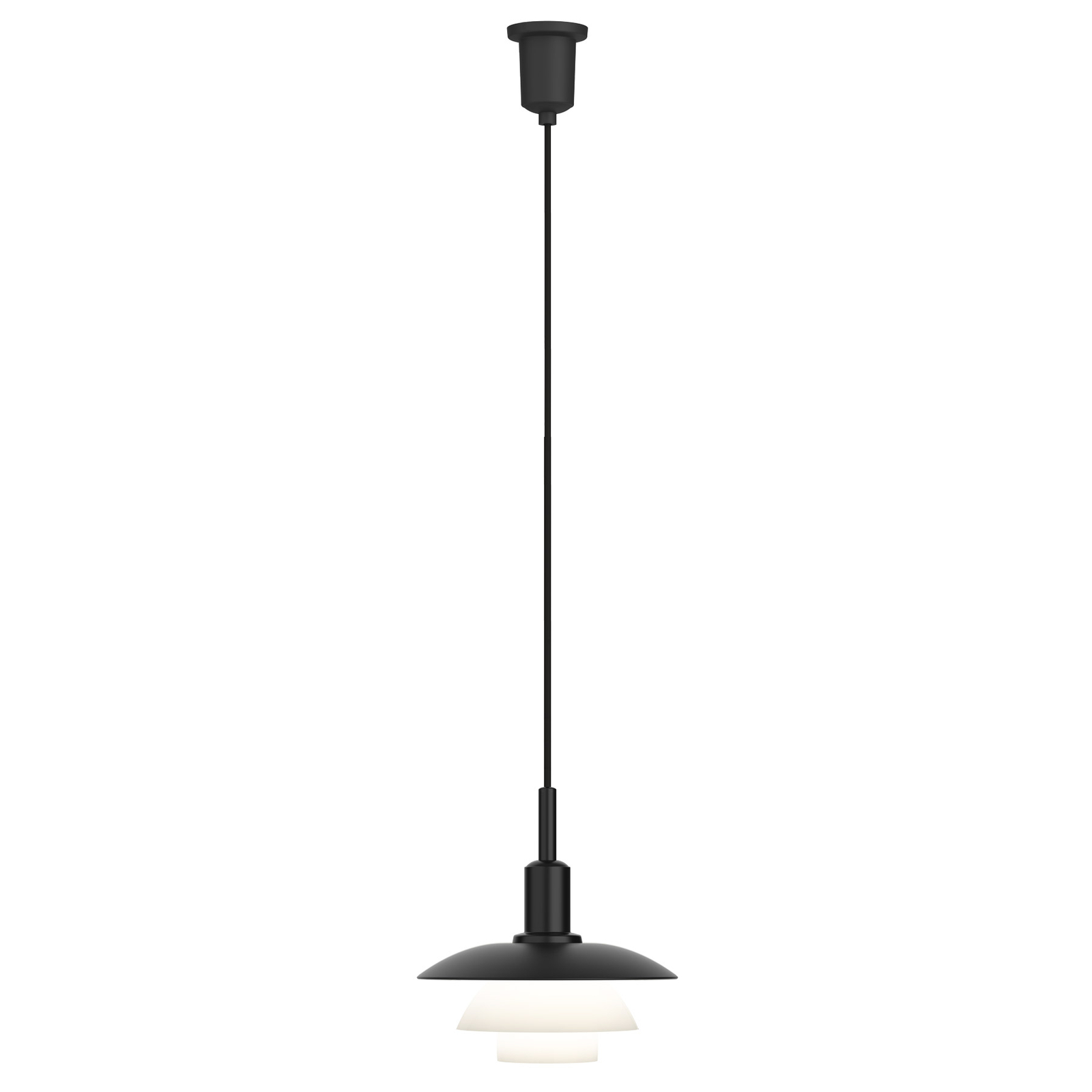 Louis Poulsen PH 3/3 hanglamp, zwart/wit