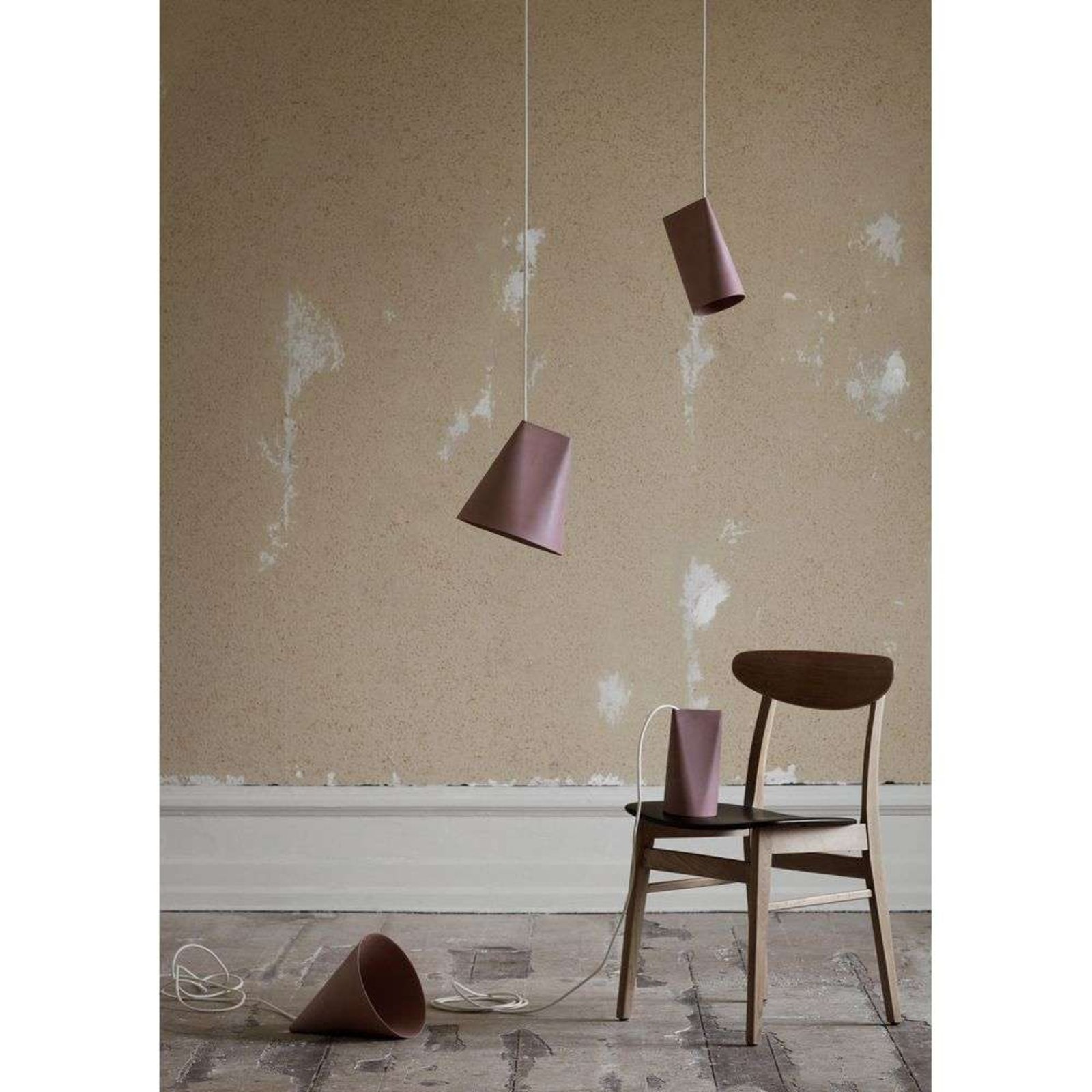 Ceramic Wide Candeeiro Suspenso Terracotta - Moebe