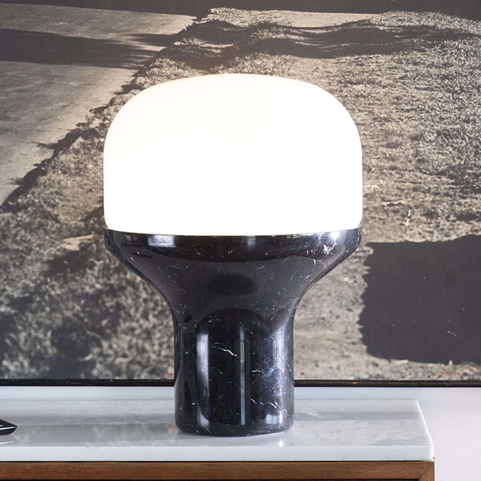Martinelli Luce Delux -pöytälamppu 43 cm musta