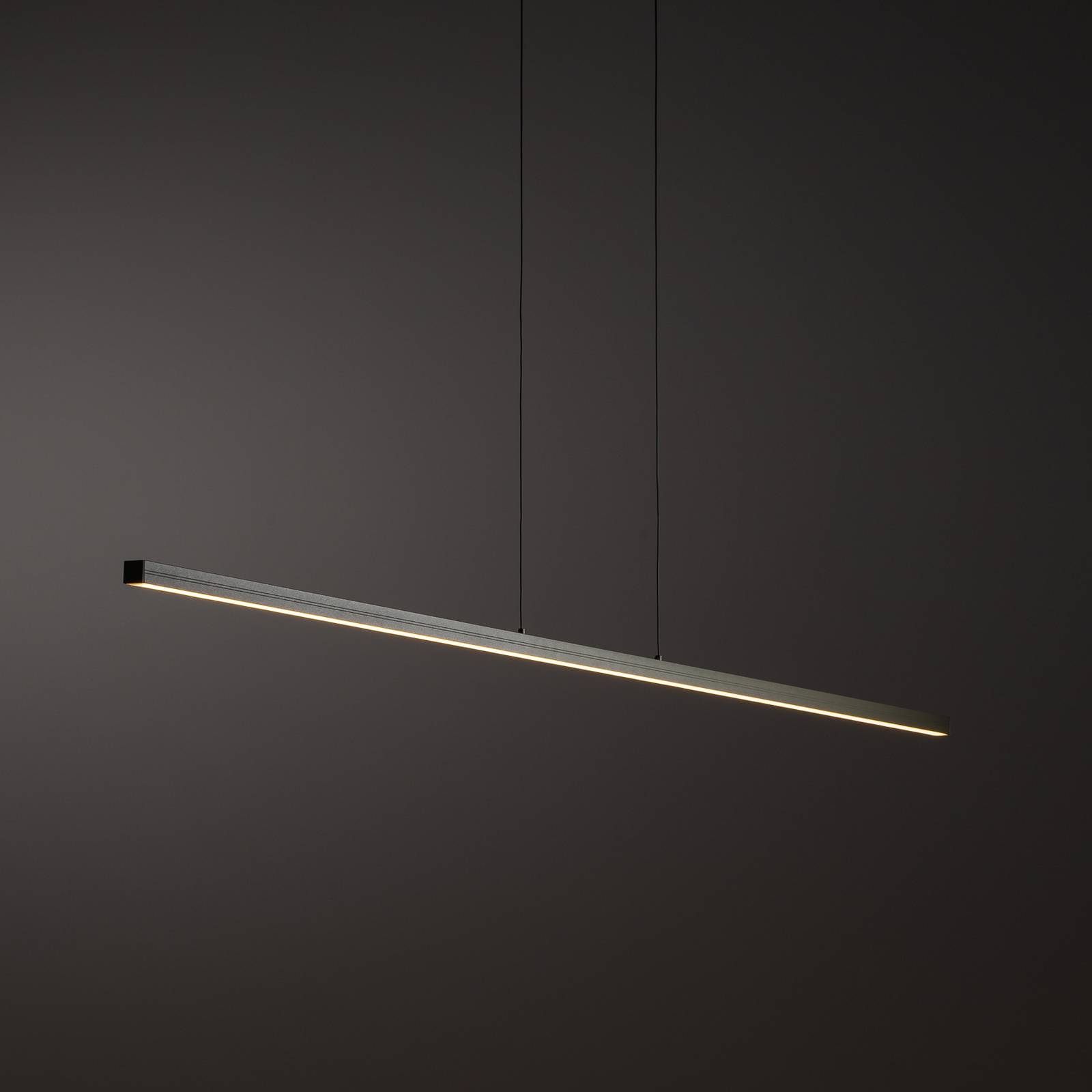 Żyrandol LED BAR, oliwkowo-zielony, długość 150 cm, metal, 32 W