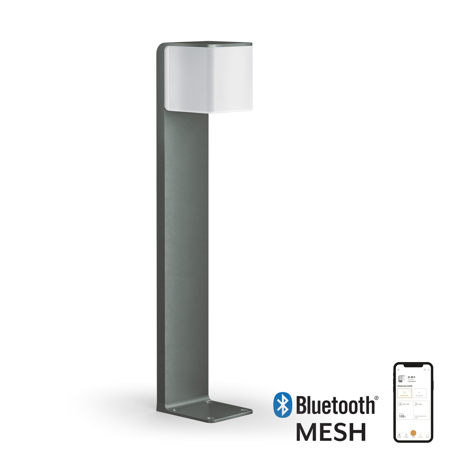 STEINEL GL 80 C LED-ulična svetilka, Bluetooth Smart, antracit