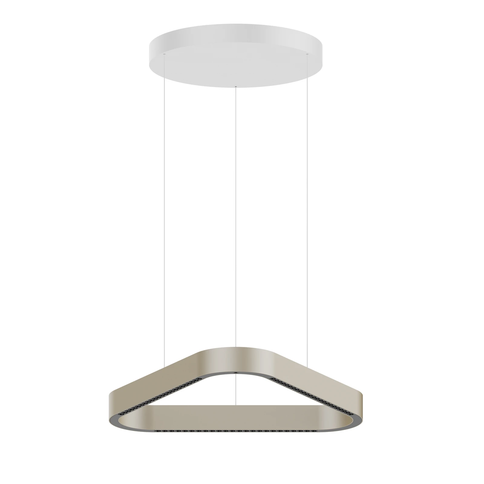 LOOM DESIGN LED pakabinamas šviestuvas „Trigon“, kreminės spalvos, 60 cm,