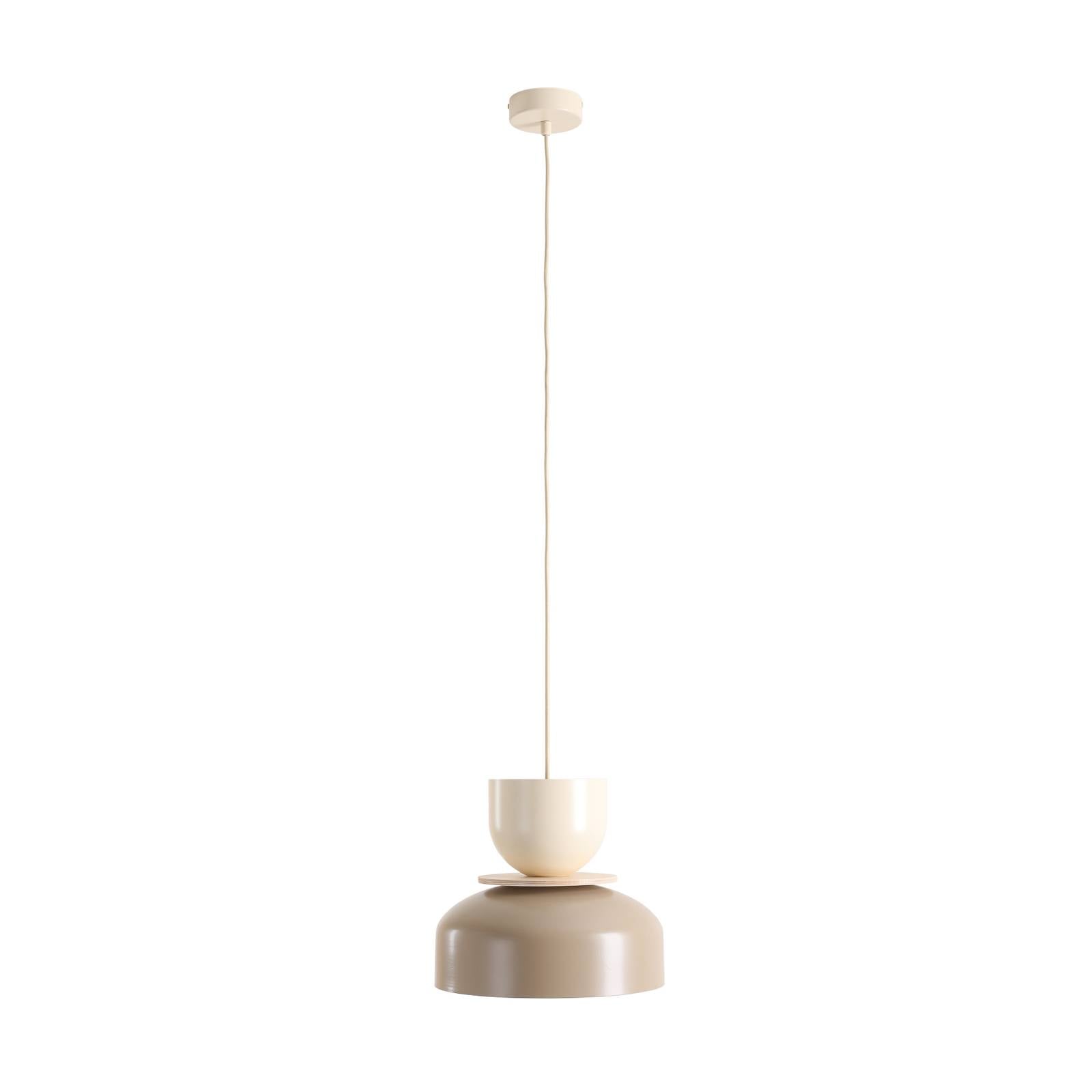 Hängeleuchte Uto beige creme Metallschirm