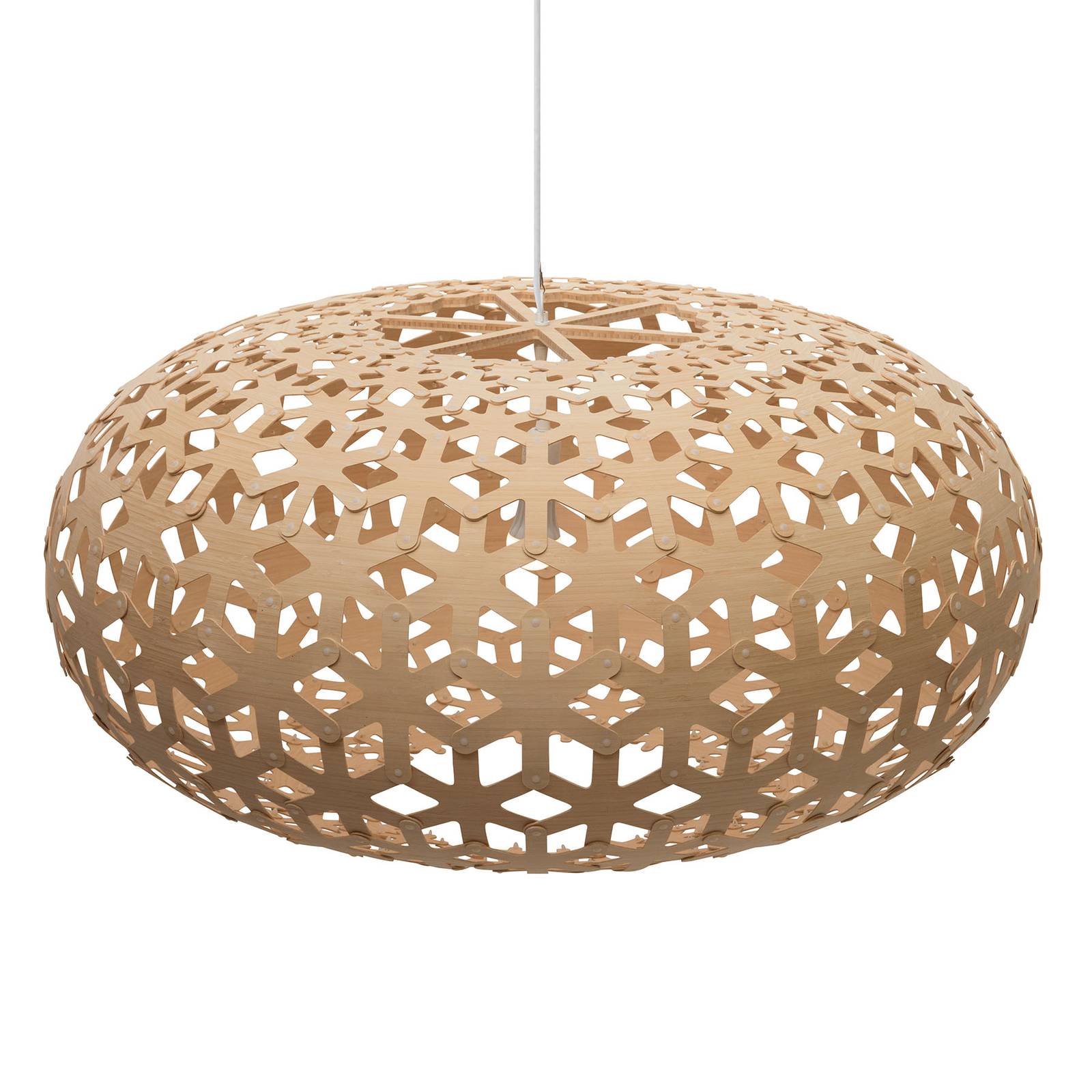 david trubridge Snowflake -riippuvalo Ø80cm natur - design riippuvalaisin - lamppu Olohuoneen/ruokailutila luonnollinen