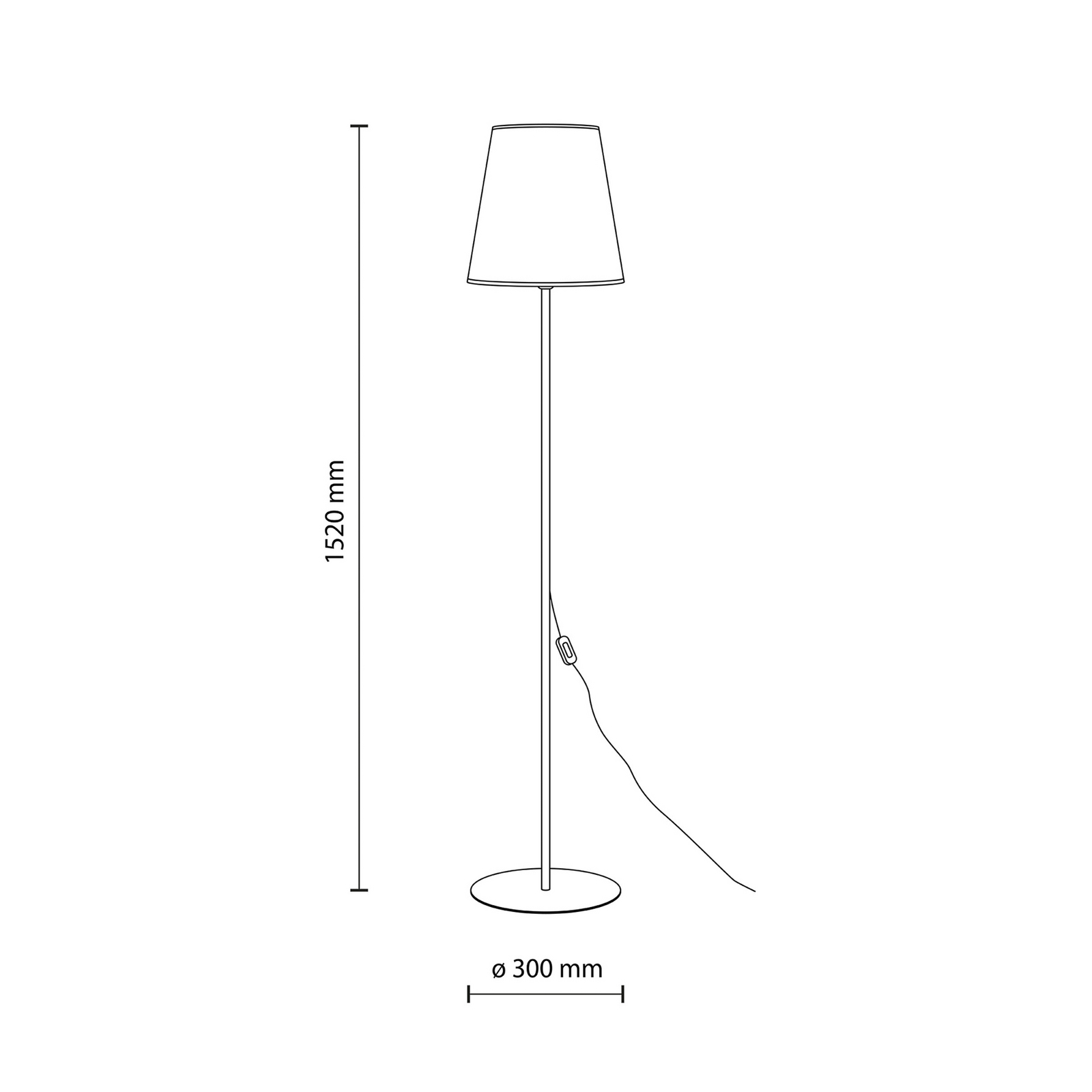 Põrandavalgusti Elizabeth, liivakarva/beež, linasest kangast, kõrgus 152 cm, E27