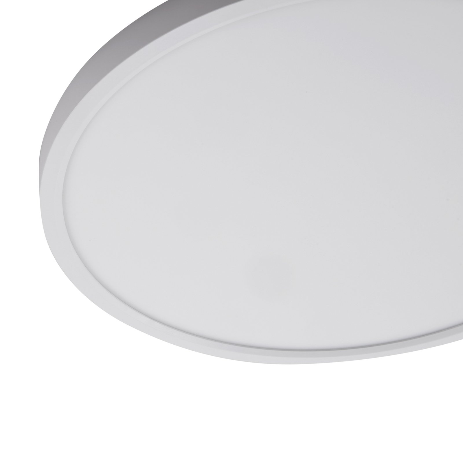 Plafón LED Lindby Deika, 40 cm, blanco, plástico, CCT