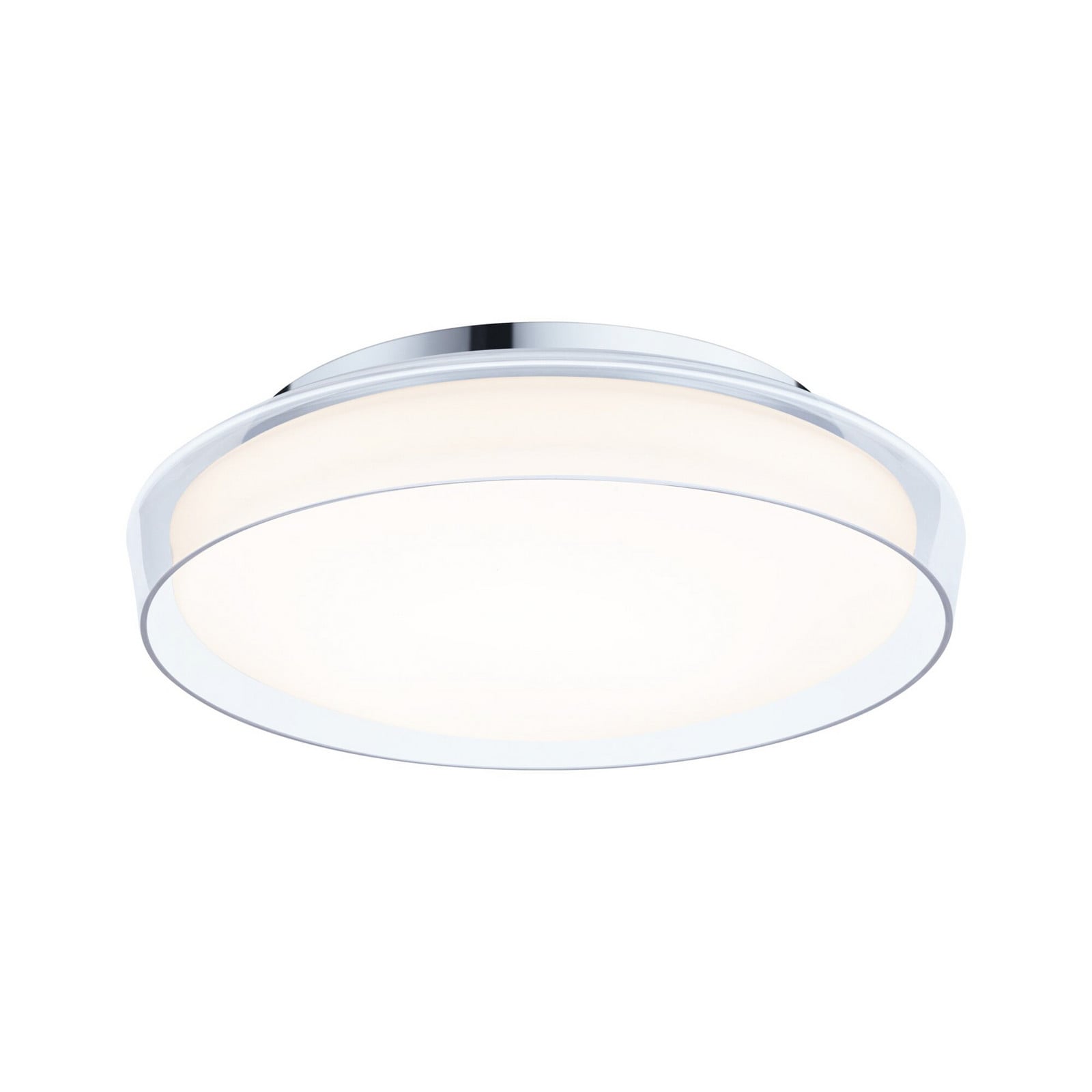 Paulmann Luena plafonieră LED de tavan IP44 crom Ø 35 cm - Camera de zi / sufragerie - Modern - crom transparent satinat - Metal