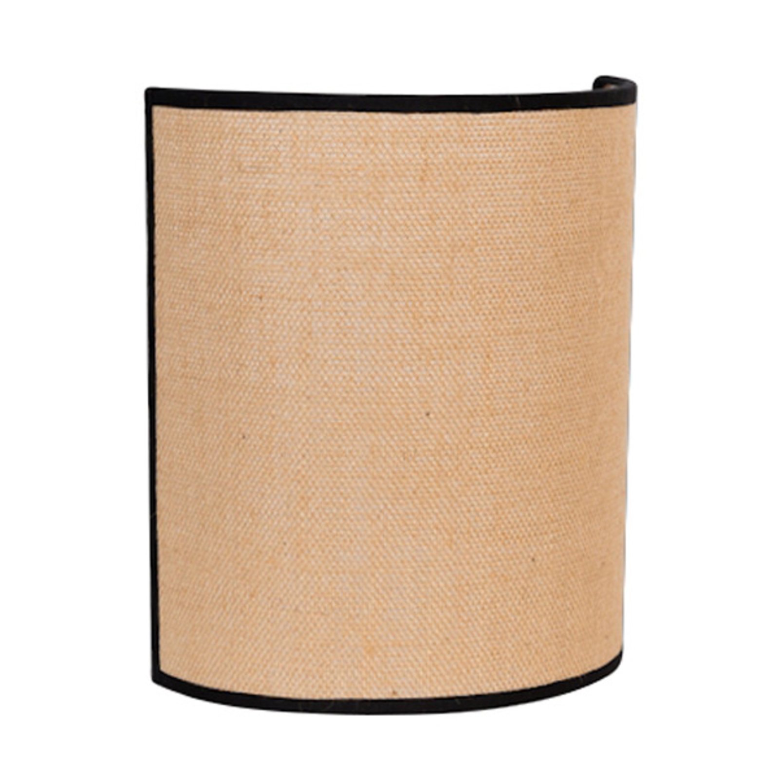 Aplique Jute&black, marrón natural, semicírculo