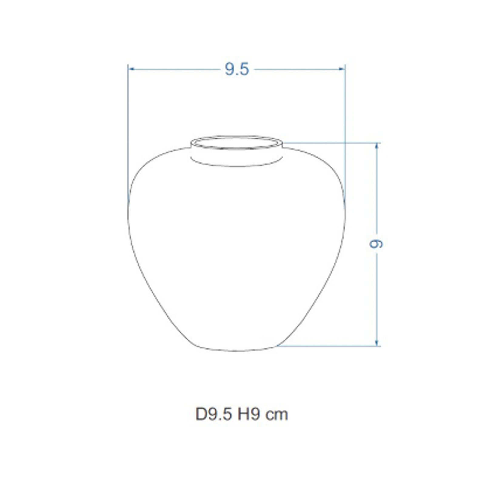 Vaso HDTino, grigio, altezza 9 cm, ceramica - House Doctor
