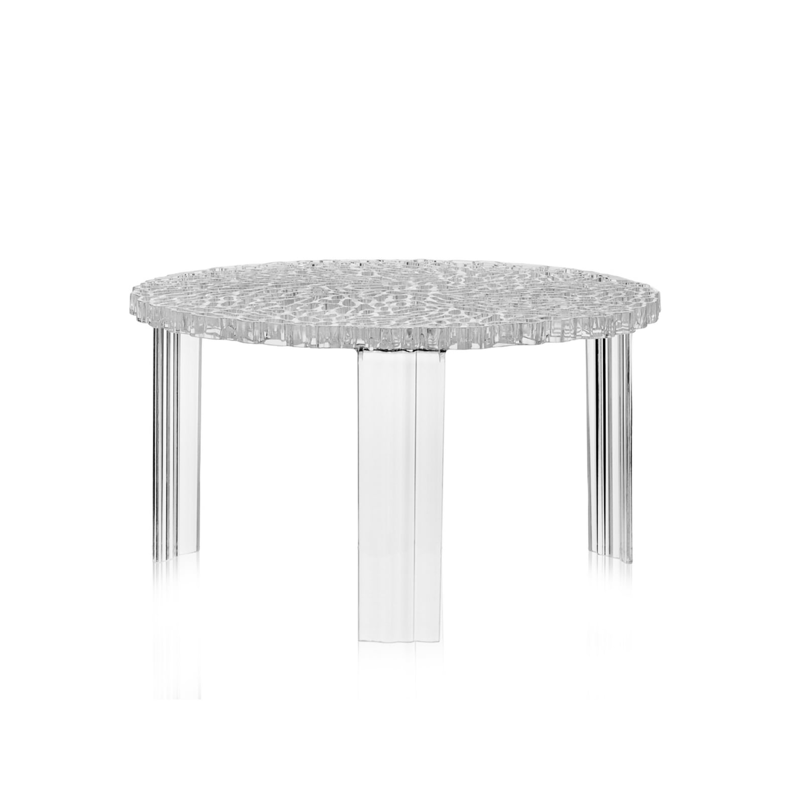 T-Table table, height 28 cm, Ø 50 cm, transparent - Kartell