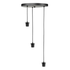 Lámpara colgante Fantasy, 3 luces, negro