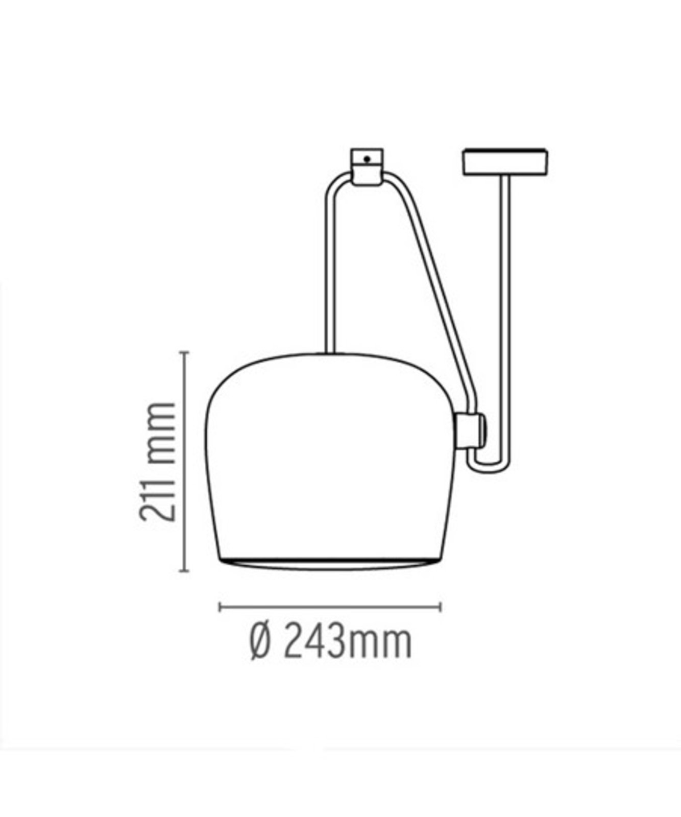 Aim Taklampa u/Lamppropp Svart - Flos