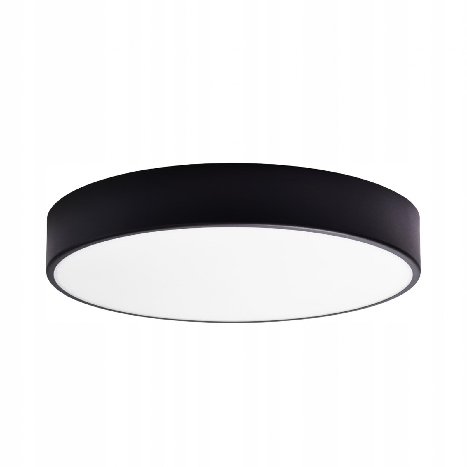 Lampa sufitowa Cleo dyfuzor szklany, czarna Ø 60cm