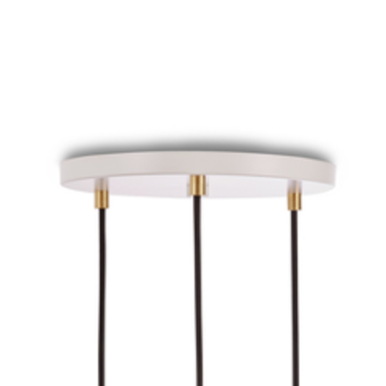 Tala hanging light Triple Pendant round, E27 opal, white/brass