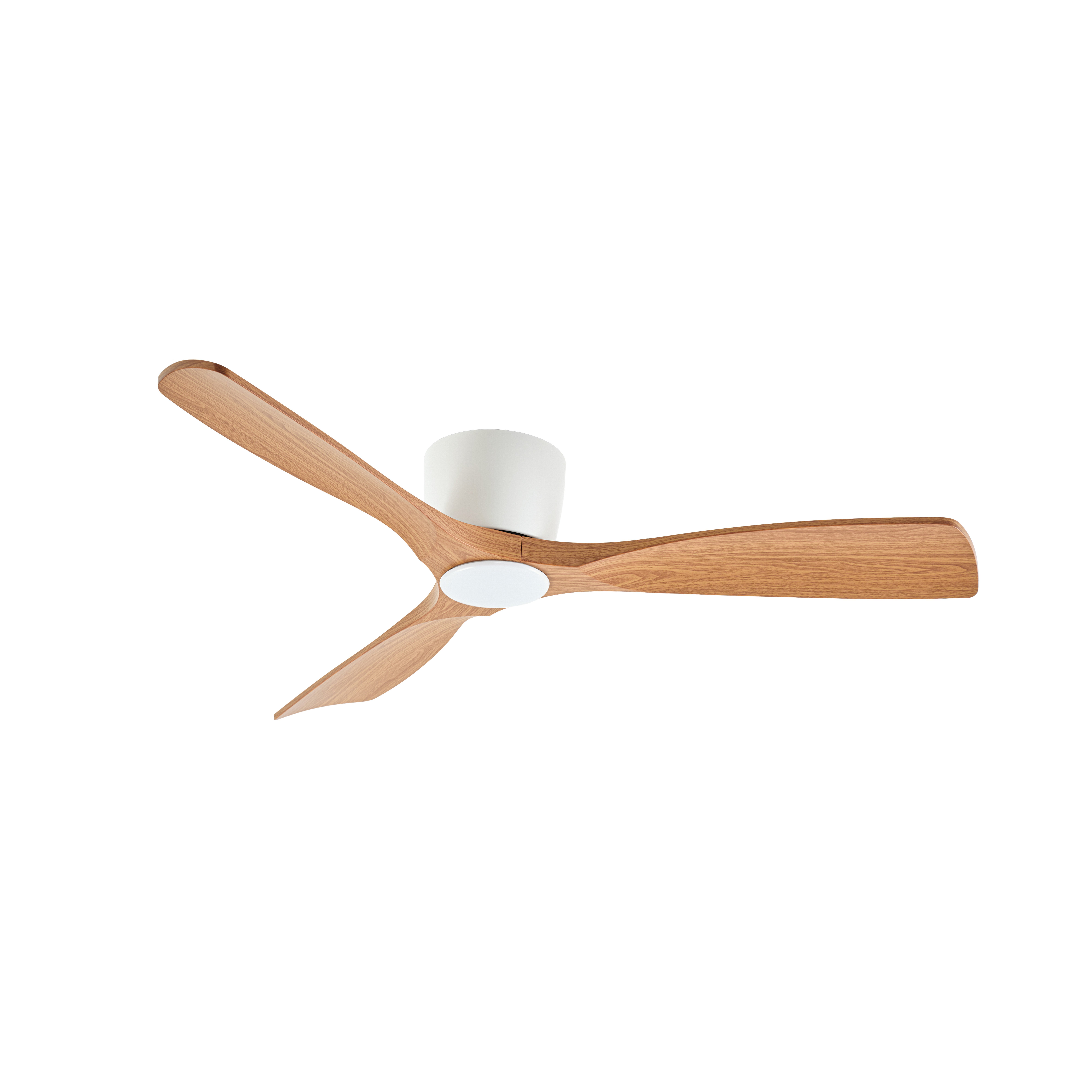 Moneno LED Deckenventilator Weiß/Holz - Lucande