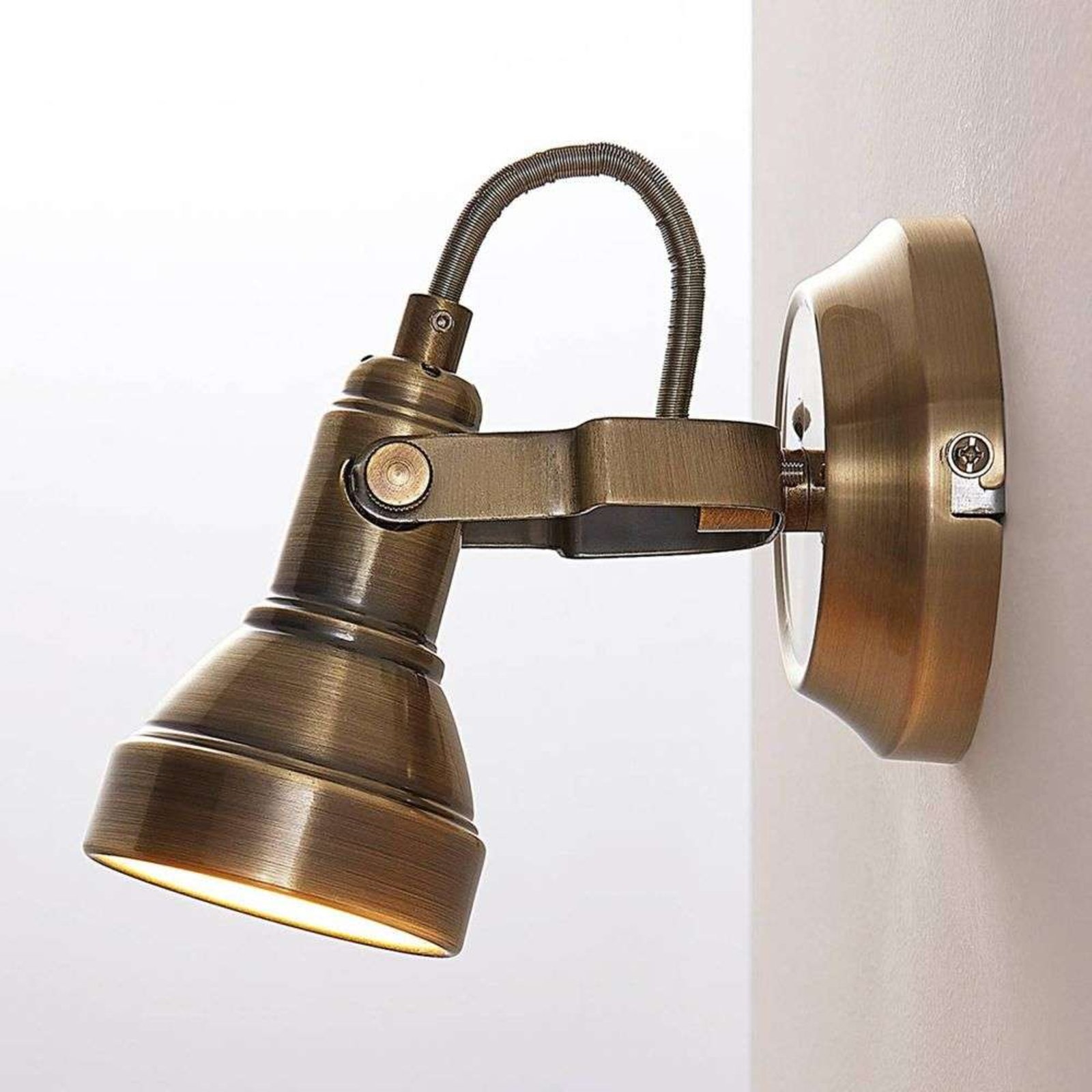 Perseas LED Applique da Parete Antique Brass - Lindby