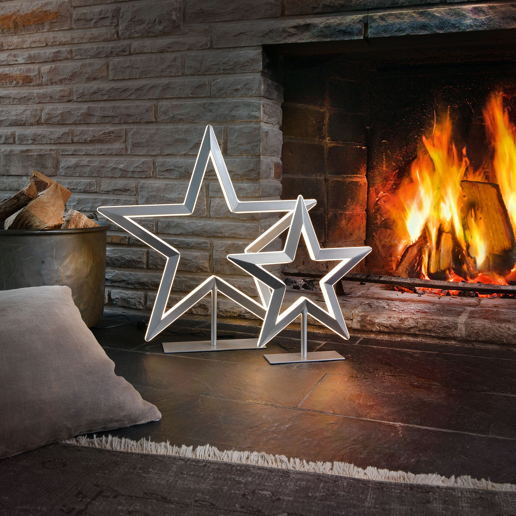 Sompex Star LED decorative light, width 41 cm, aluminium, 16 W, energy efficiency: A+, W: 41 cm, H: 43 cm