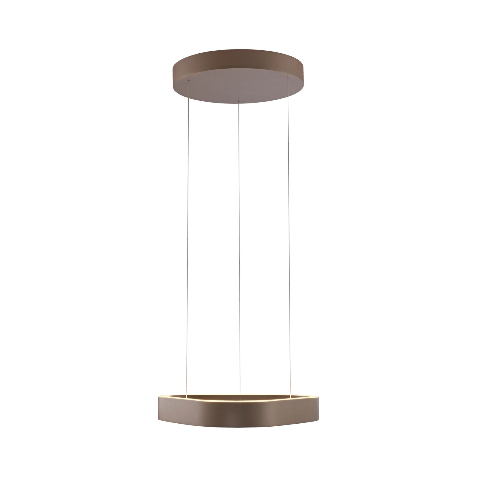 Lámpara colgante LED Q-Stretto de Paul Neuhaus, bronce, 40,8 cm