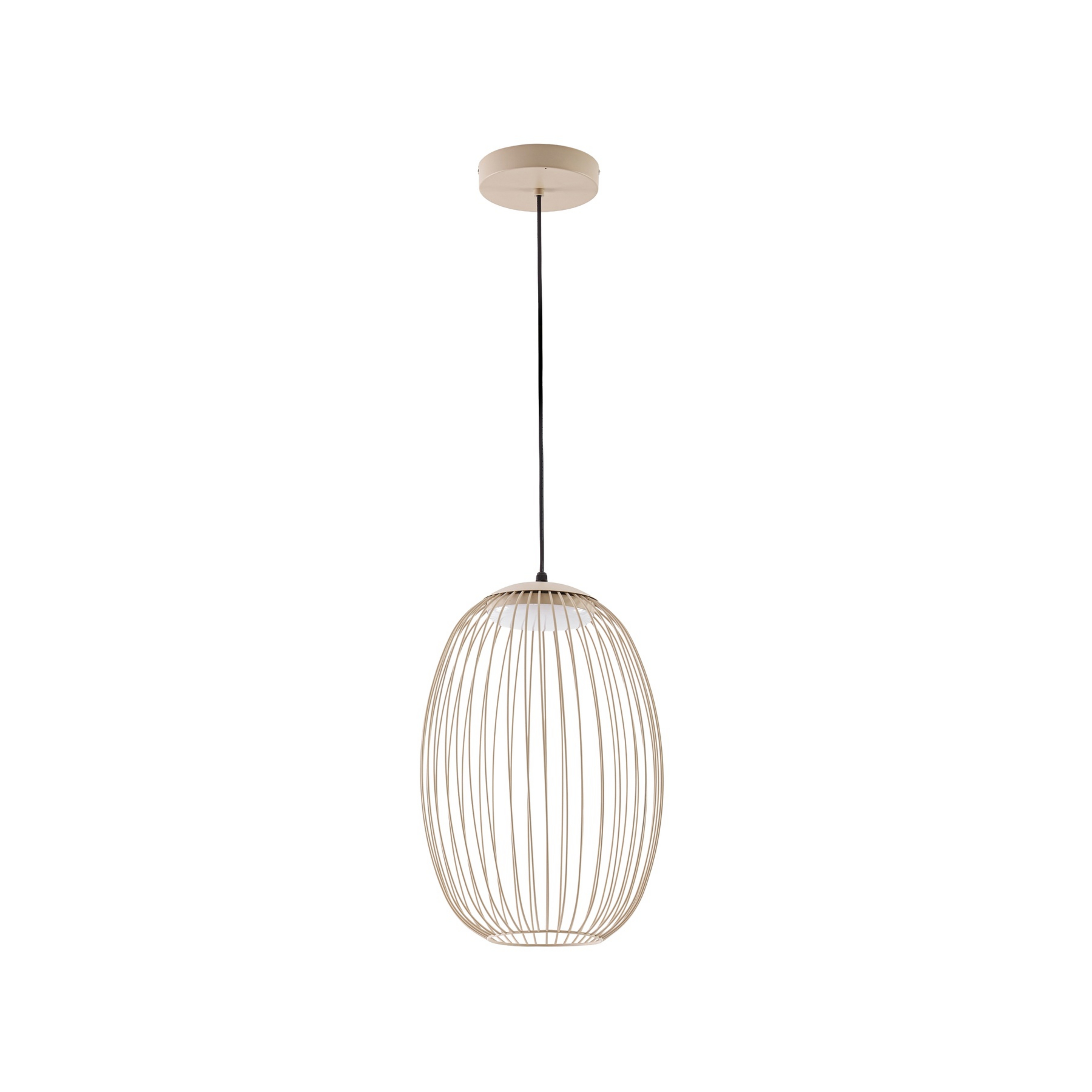 Lampada a sospensione da esterno a LED Richi, Ø 40 cm, beige, dimmerabile,
