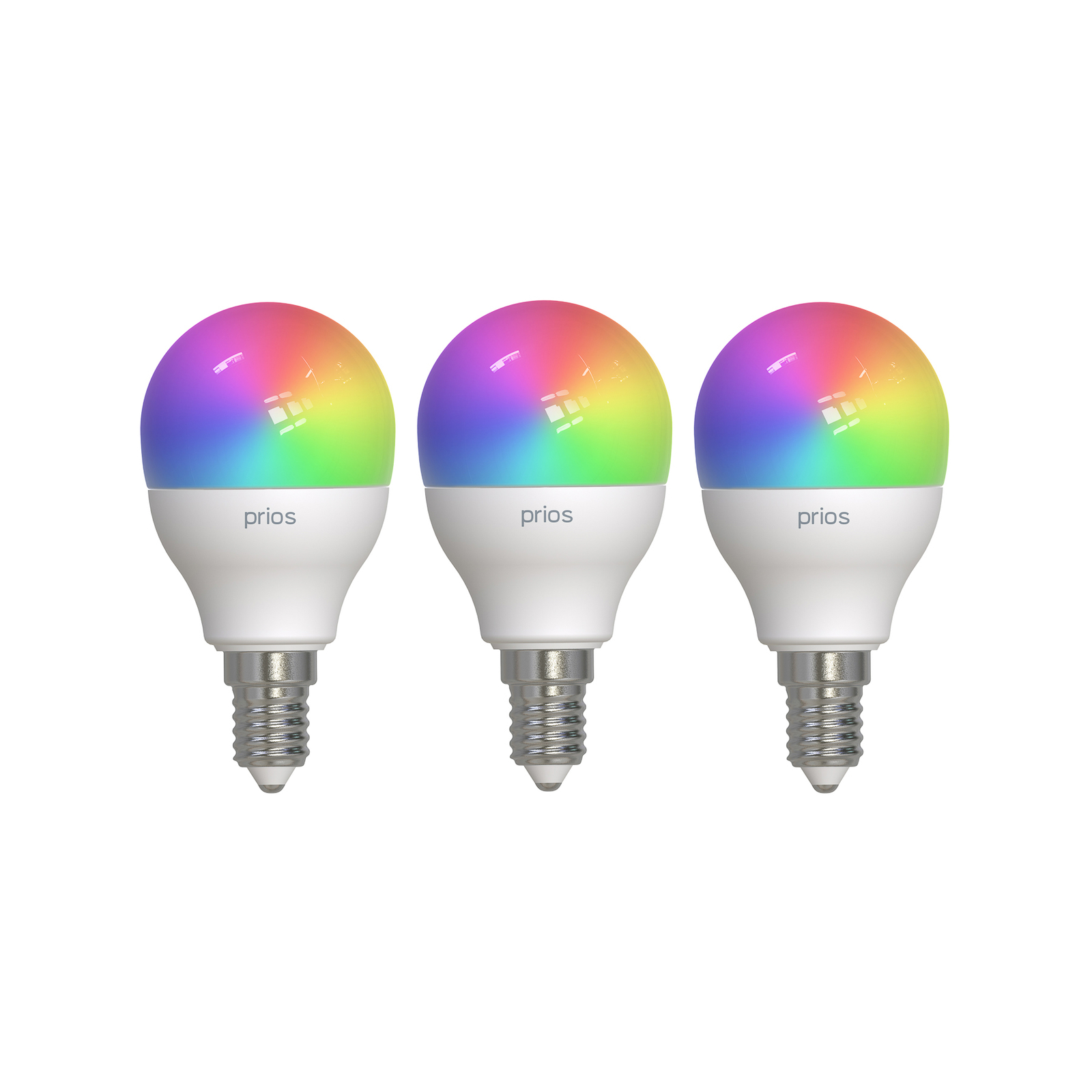 Prios Smart LED-Tropfenlampe E14 4,9W Hue Zigbee Tuya 3er