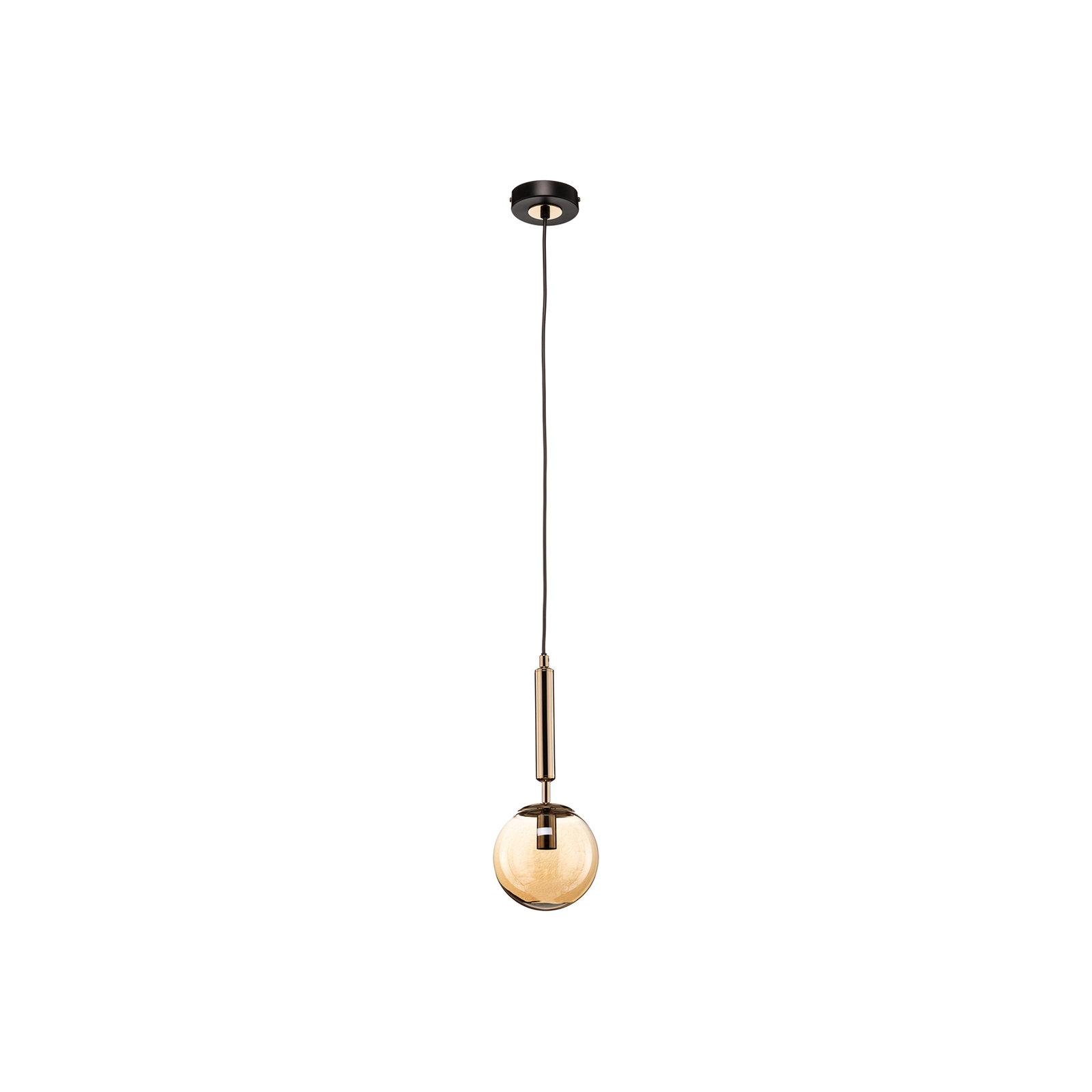 Hanglamp Volda Picolo 1-lamp zwart/goud Ø15cm