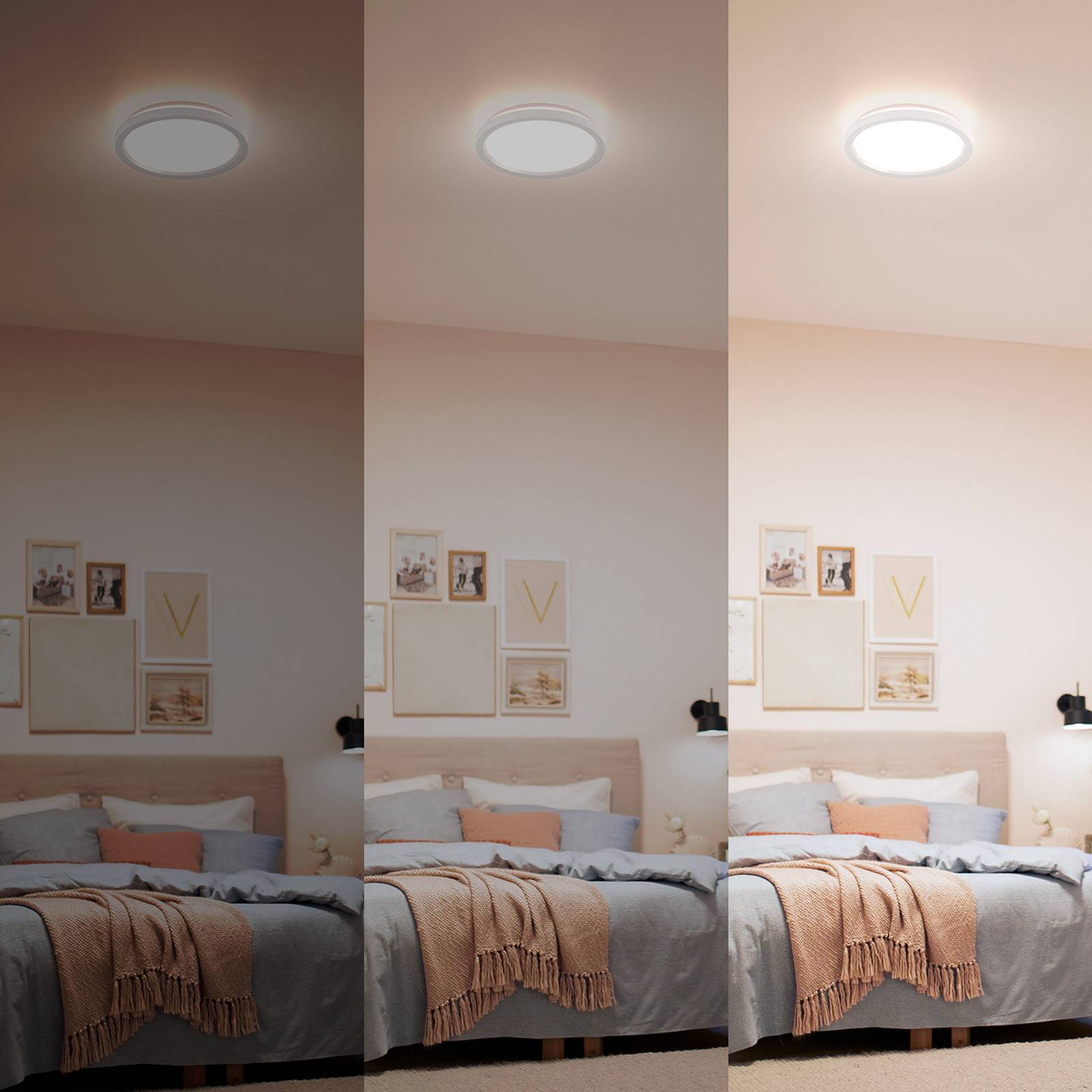 Philips Lampa sufitowa LED Aio RD biała, zestaw 2 szt. Ø 30 cm Pilot
