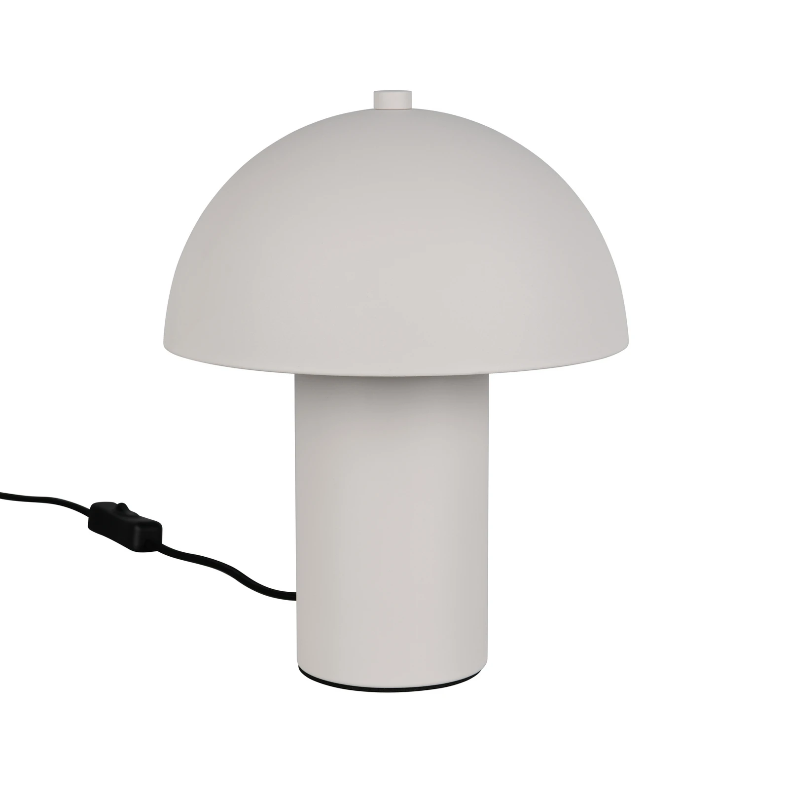 Bordlampe Enya, lysegrå, metall, høyde 25,5 cm, E14