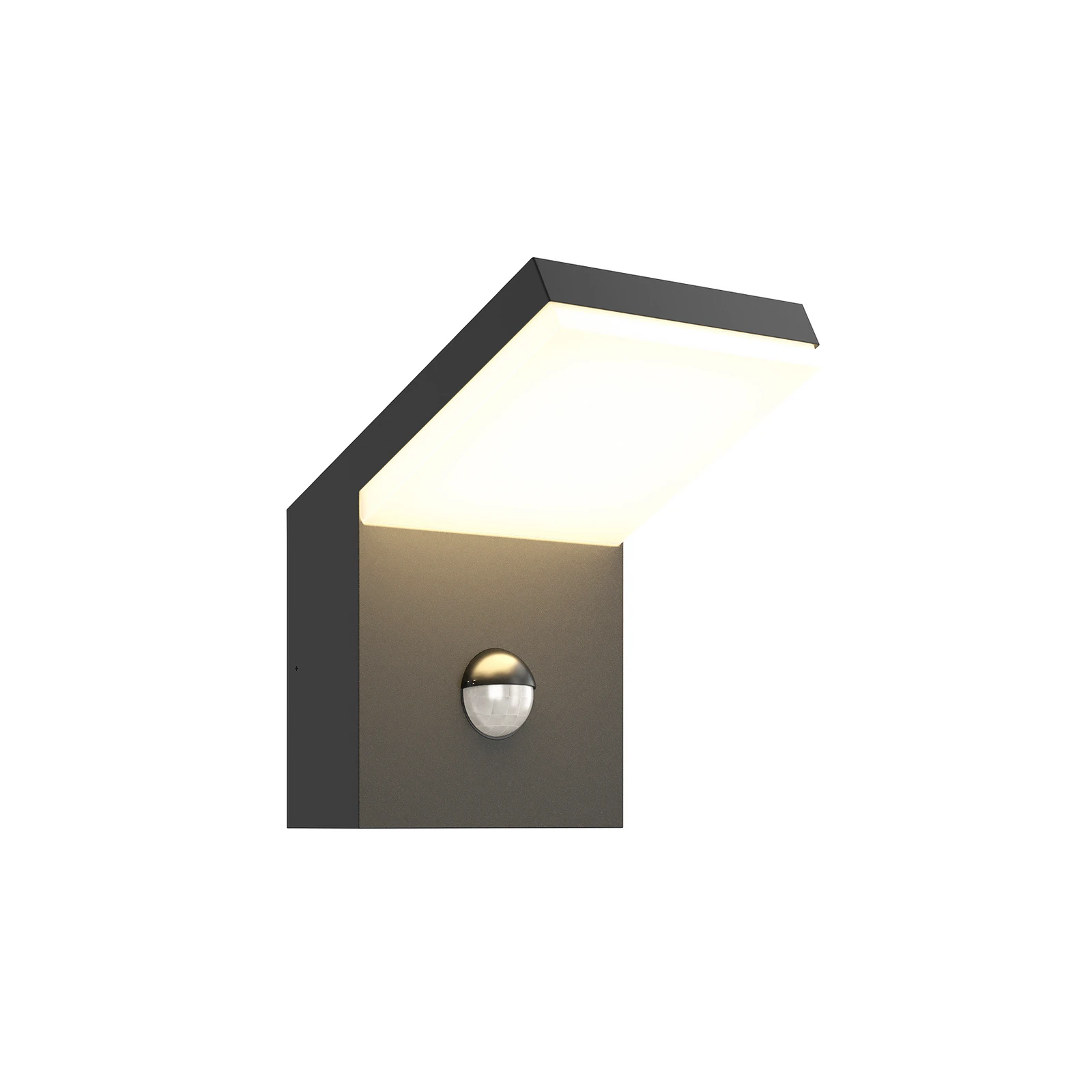 Arcchio LED-Außenwandleuchte Yolena, Sensor, anthrazit, Alu