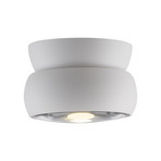 PURE LED тавански спот Move, бял, Ø 12 cm, метал/стъкло
