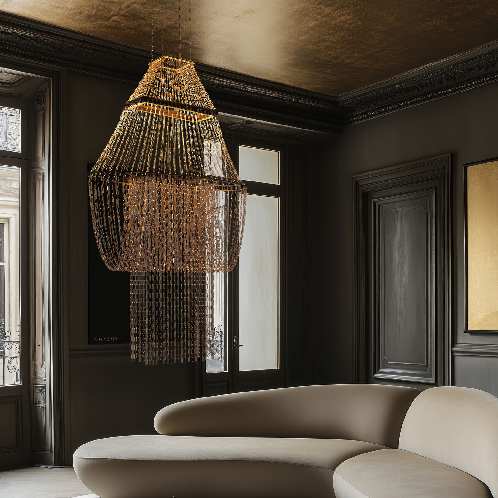 Lampa C Taklampa Black/Stainless Steel DCW - Matsal - Metall