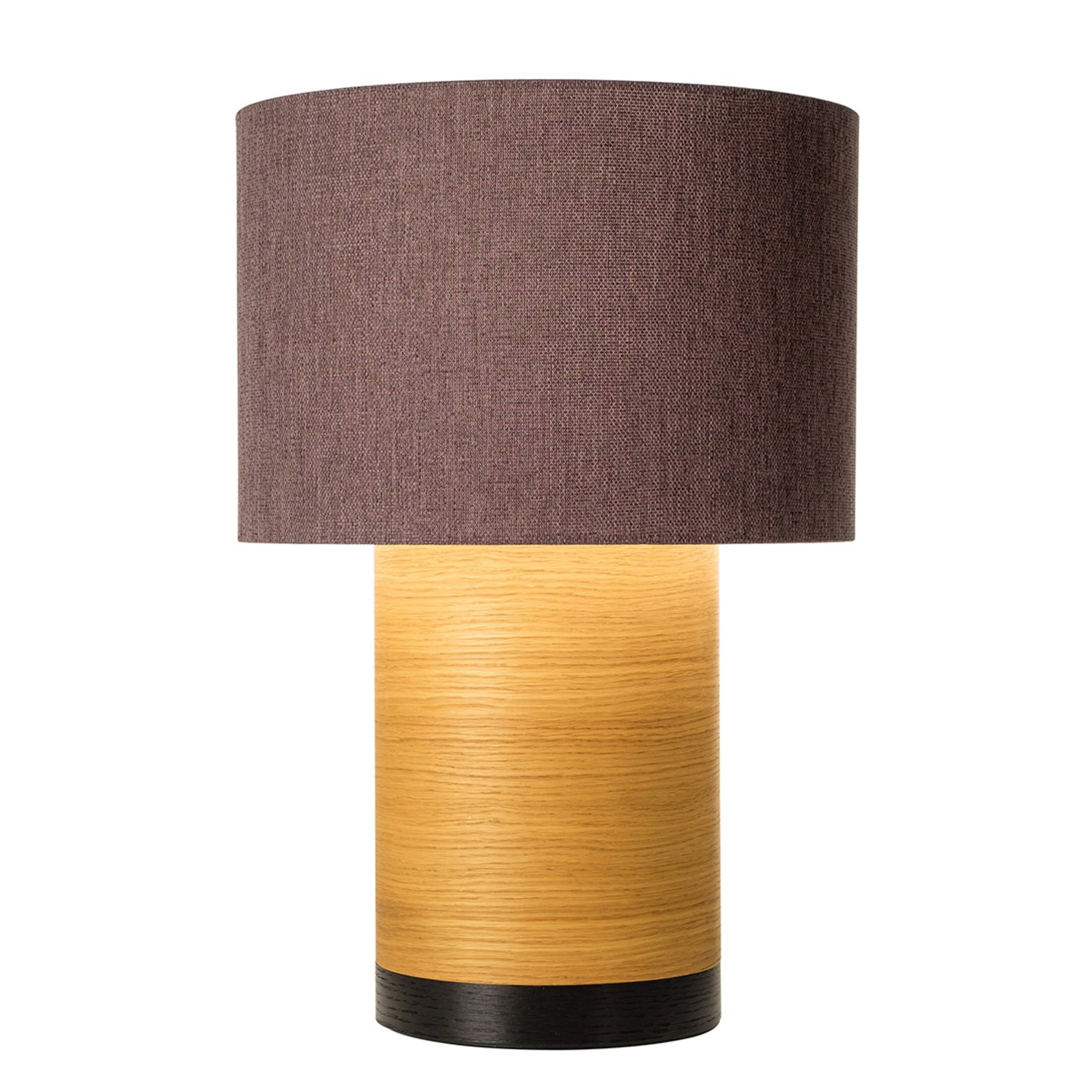 Domus Klippa XL table lamp black, graphite trooper, for Living / Dining Room, oak wood, fabric, E27, 70 W, energy efficiency: A++, H: 65 cm