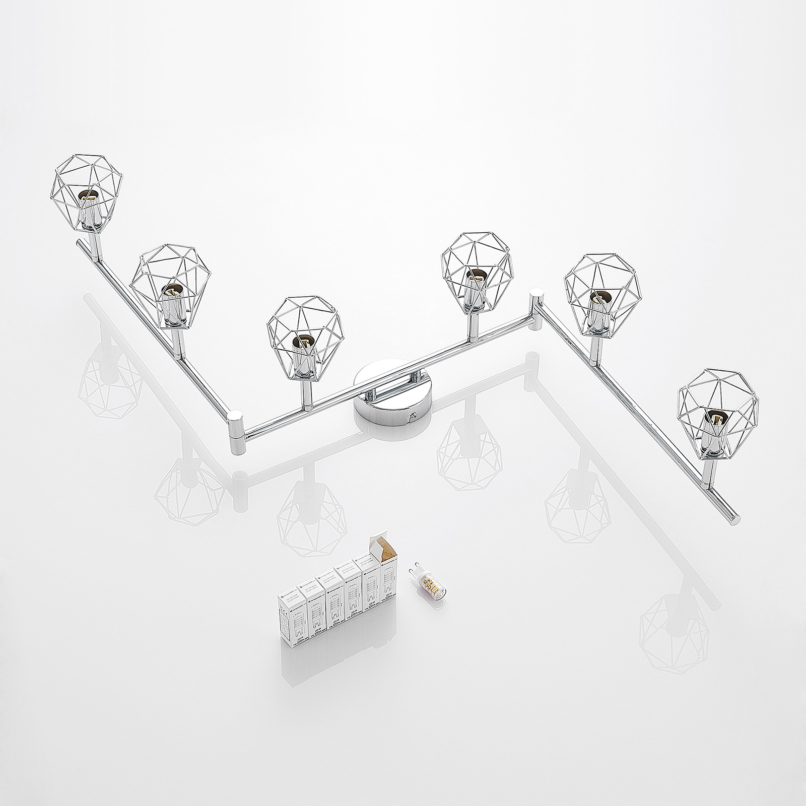 Lindby downlight Giada, 6-bulb