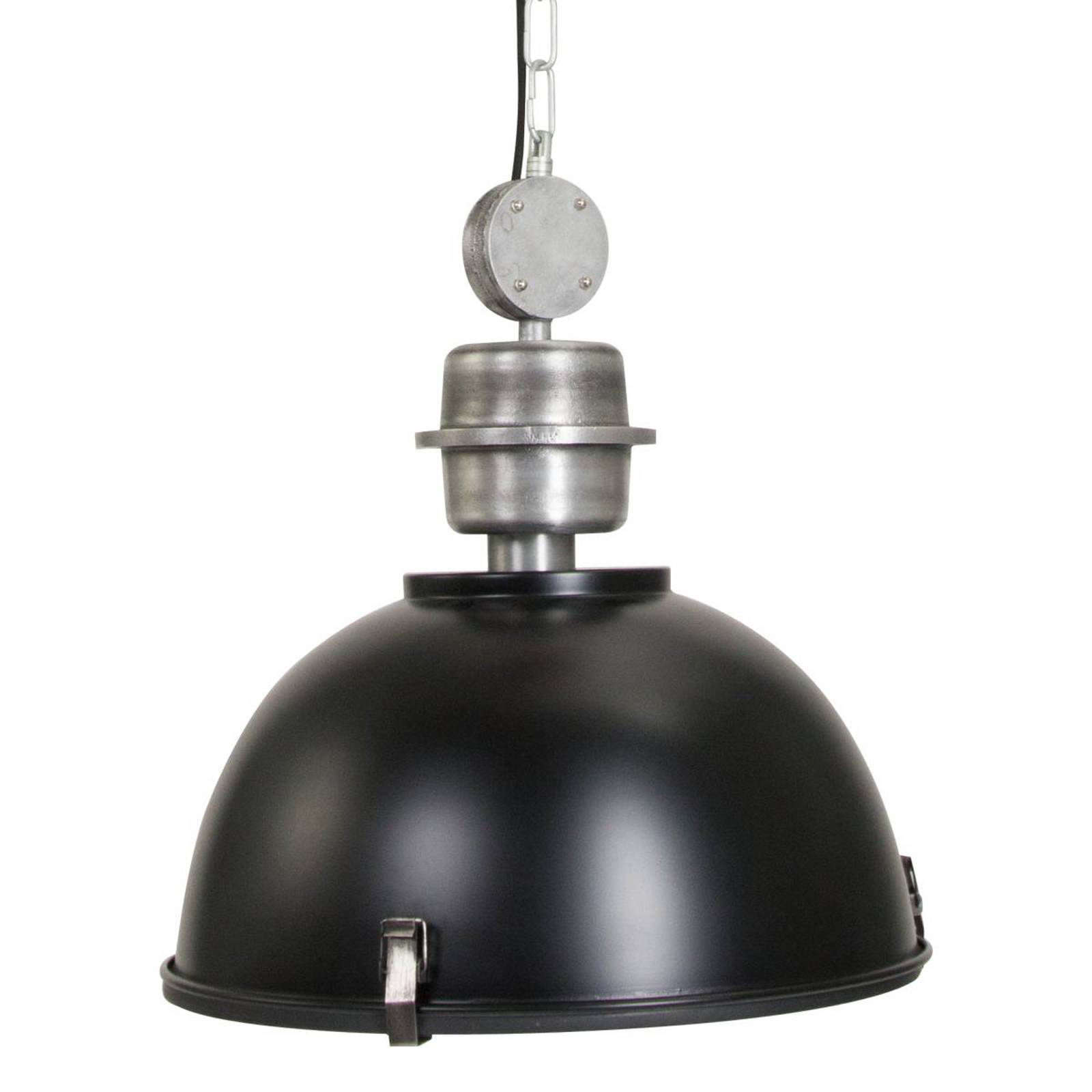 Lampa wisząca Bikkel, Ø 42 cm, czarny, metal, szkło, E27