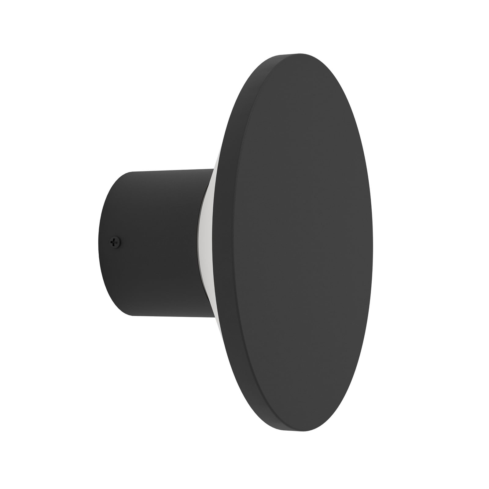 LED-utomhusvägglampa Rigosa, svart, Ø 10 cm, metall