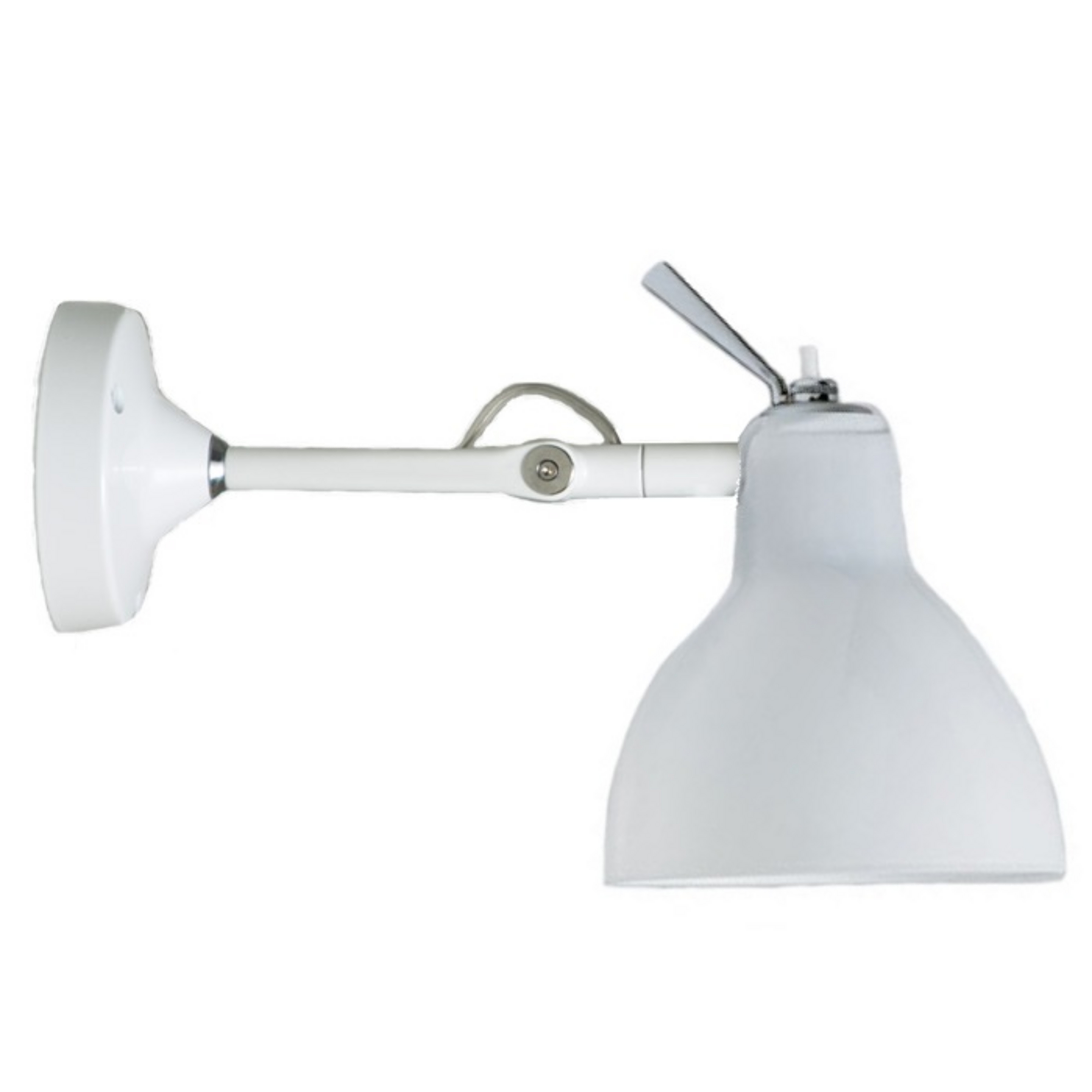 Luxy H0 Wandleuchte weiß/weiß matt, Metall - Rotaliana